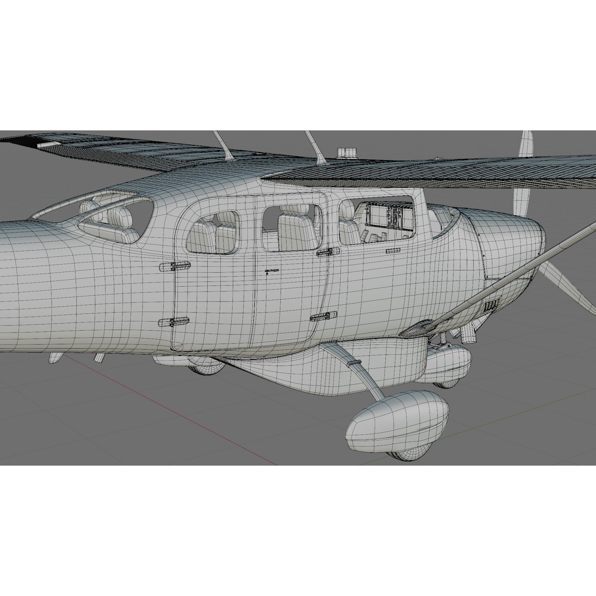 Cessna T206H Stationair - Game-Ready 3D Model