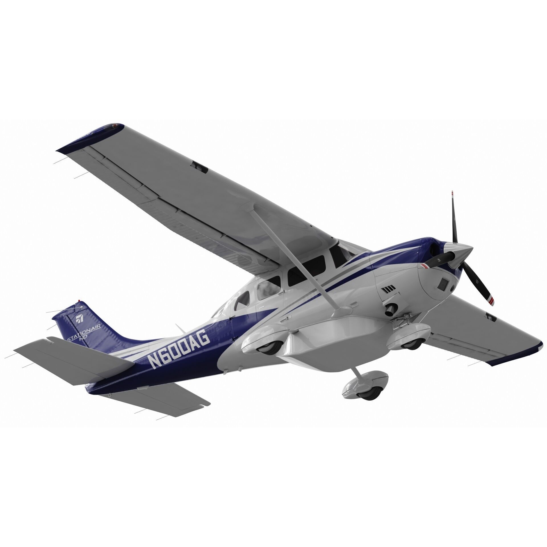 Cessna T206H Stationair - Game-Ready 3D Model - View 13