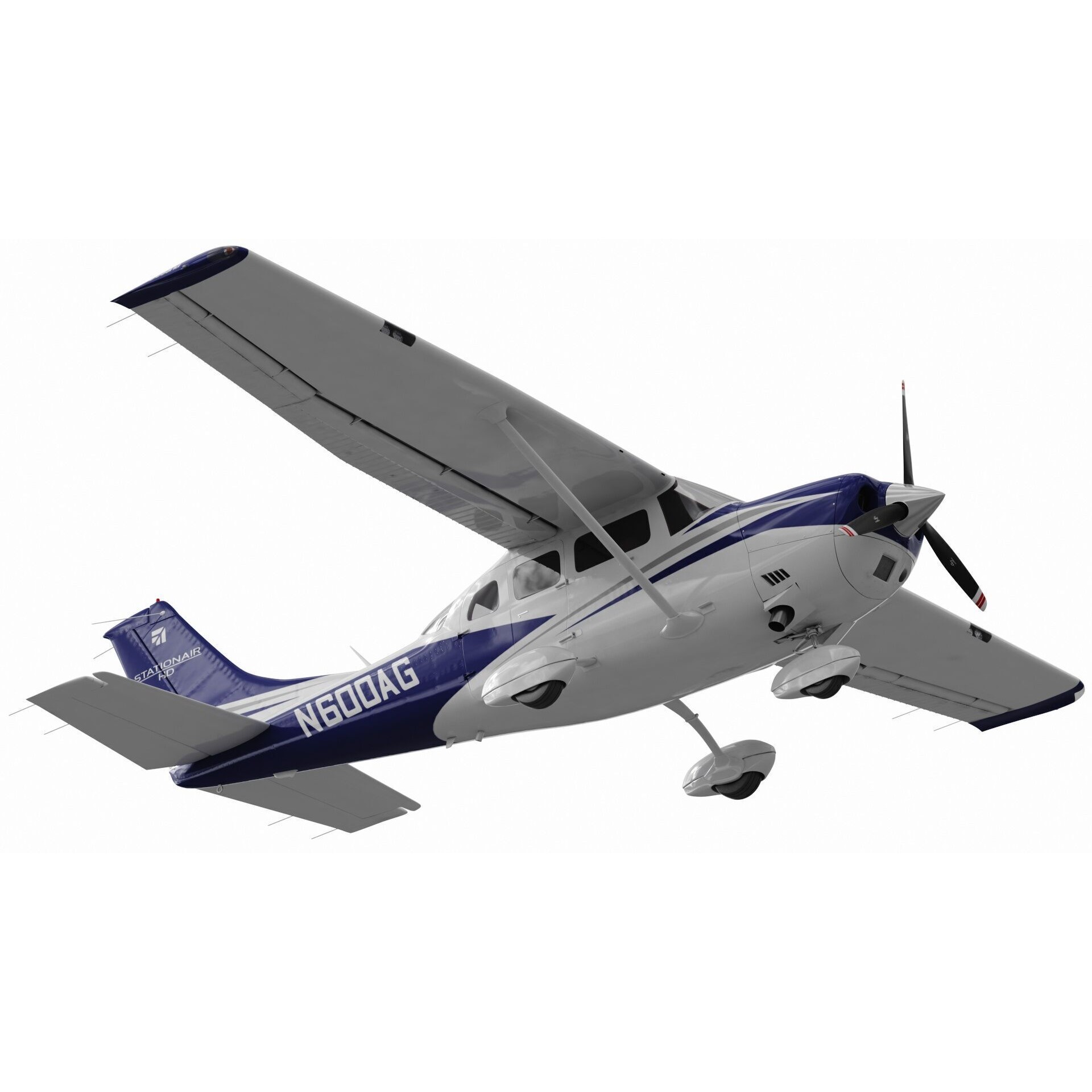 Cessna T206H Stationair - Game-Ready 3D Model - View 14