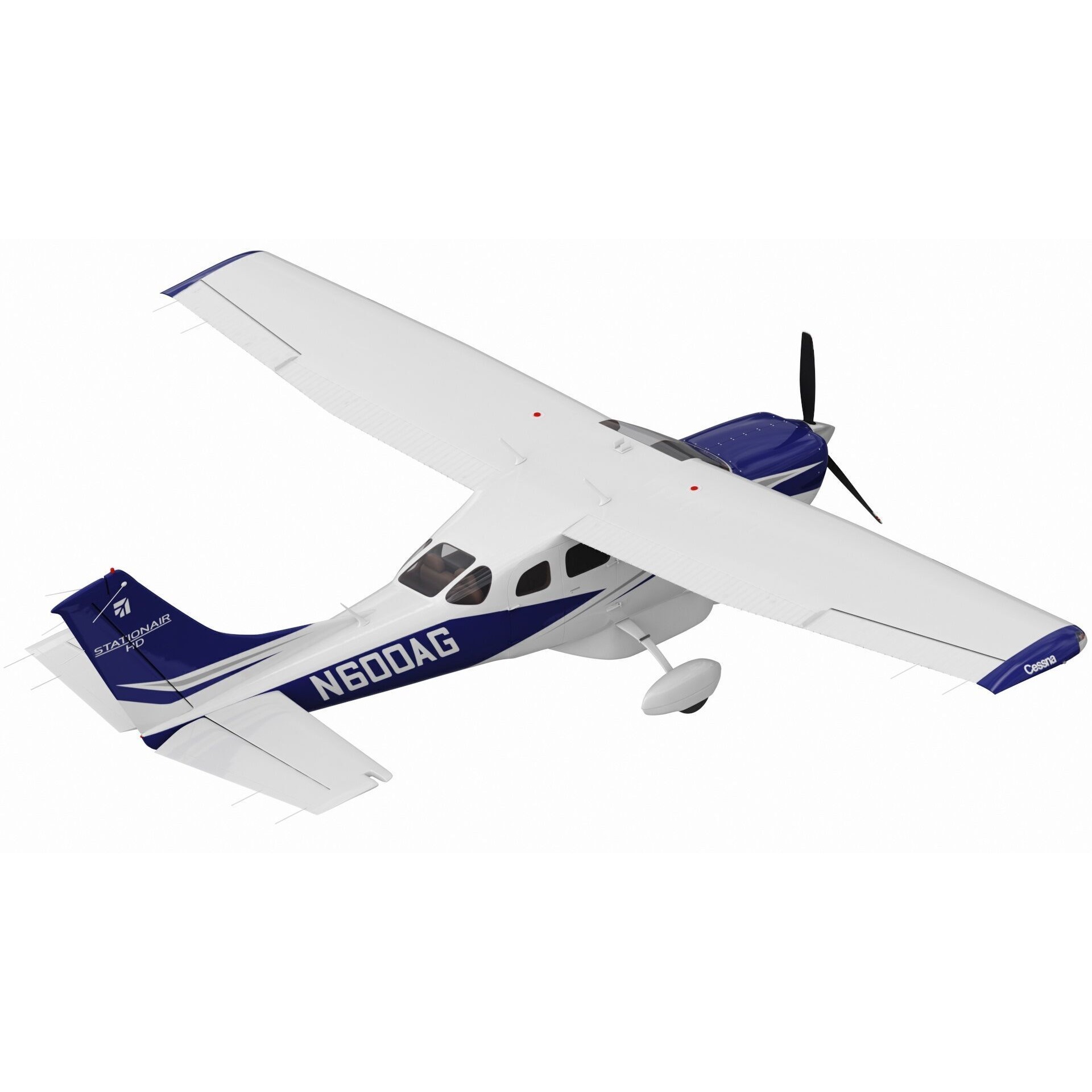 Cessna T206H Stationair - Game-Ready 3D Model - View 15