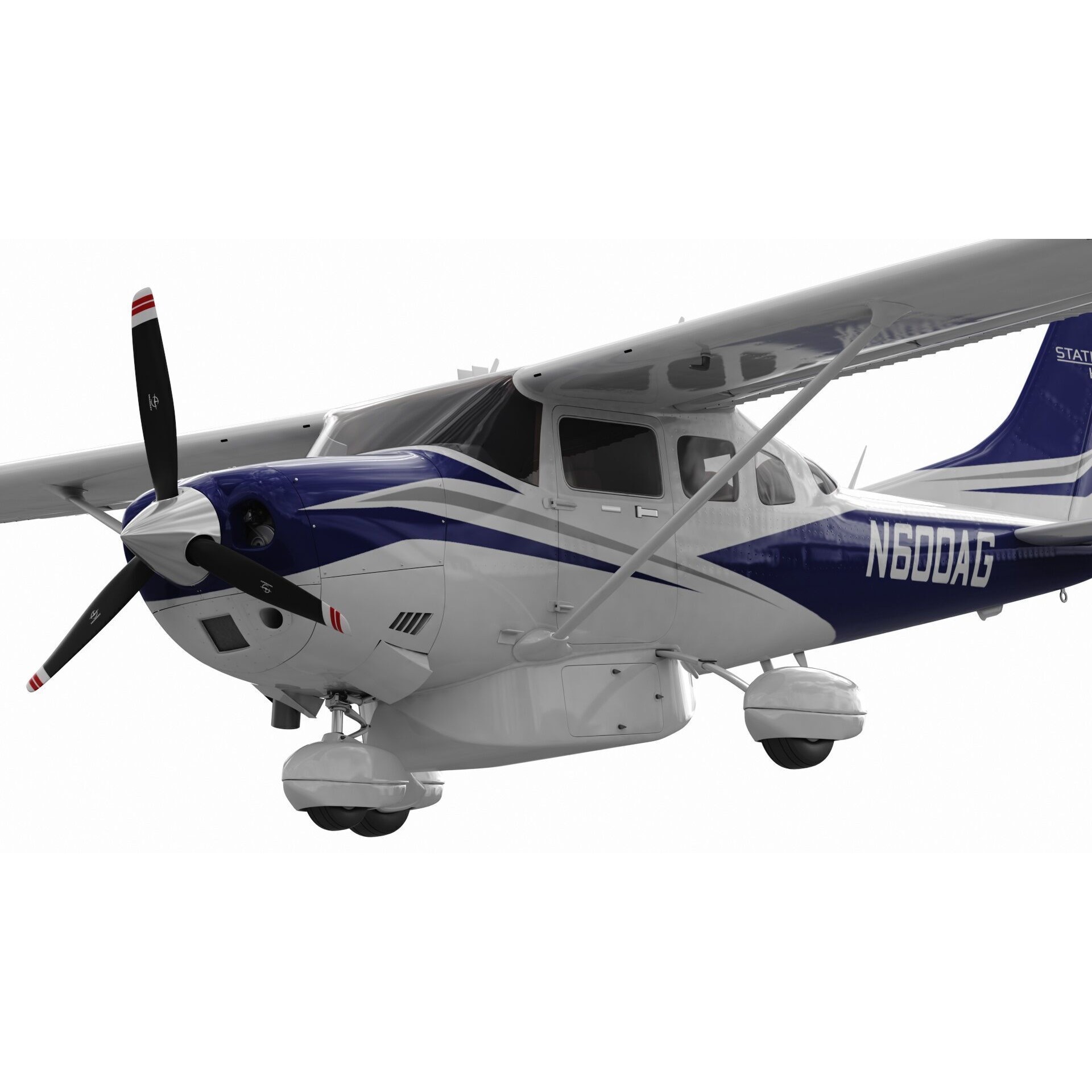 Cessna T206H Stationair - Game-Ready 3D Model - View 16