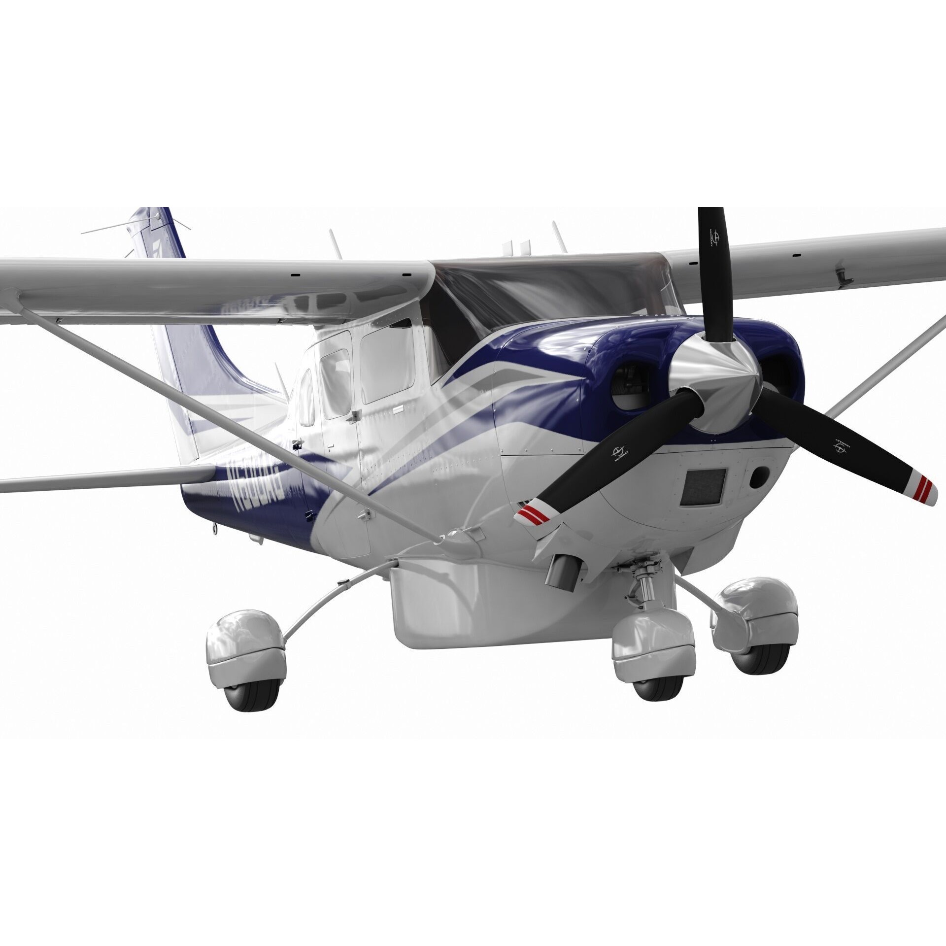 Cessna T206H Stationair - Game-Ready 3D Model - View 20