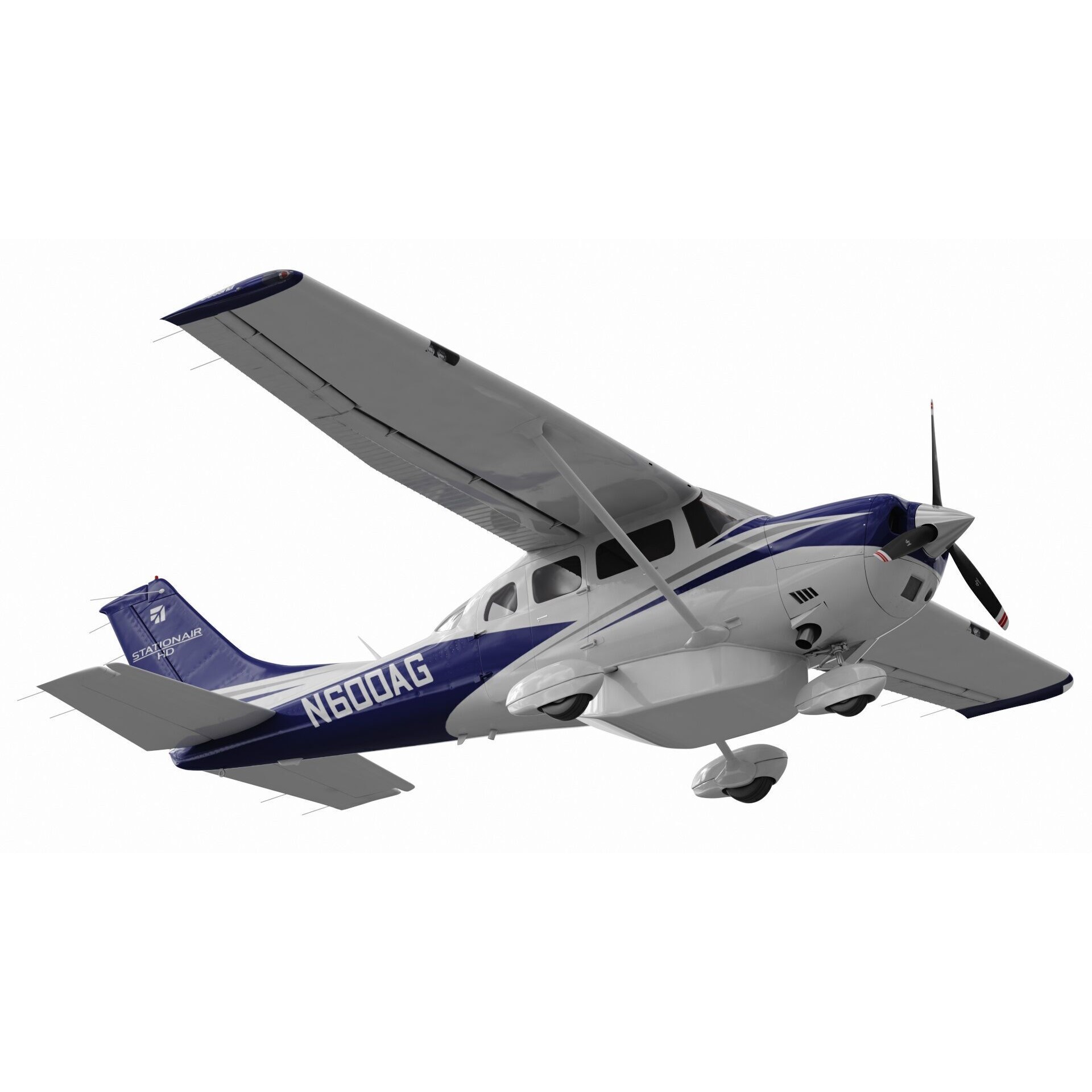 Cessna T206H Stationair - Game-Ready 3D Model - View 21