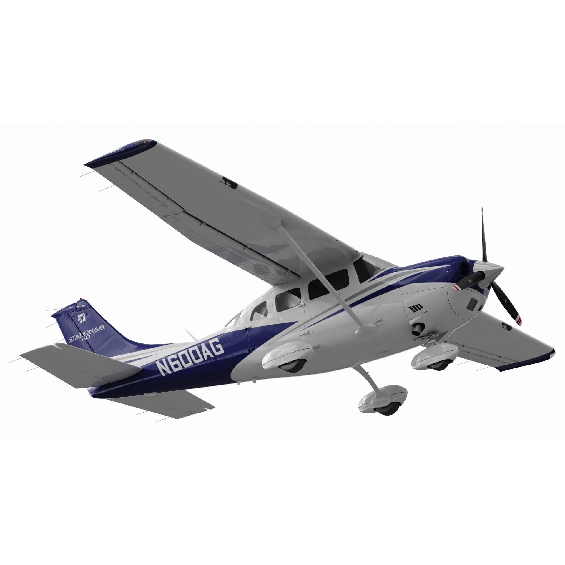 Cessna T206H Stationair - Game-Ready 3D Model - View 22