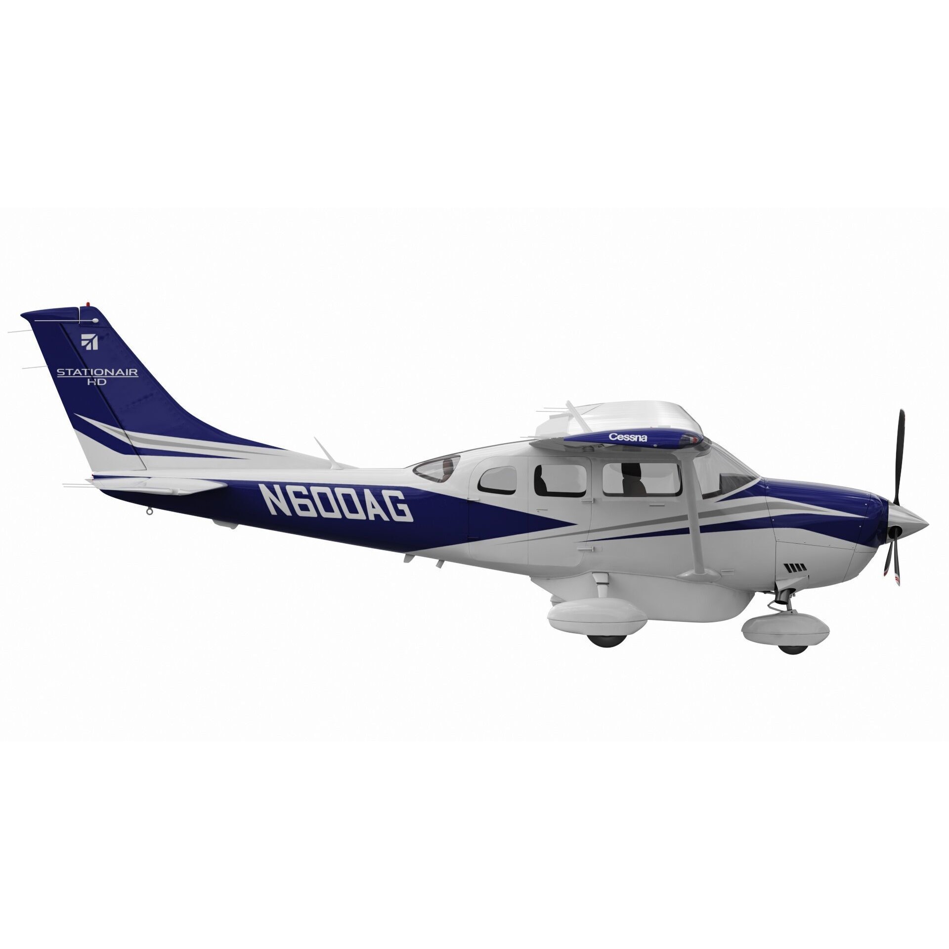 Cessna T206H Stationair - Game-Ready 3D Model - View 23
