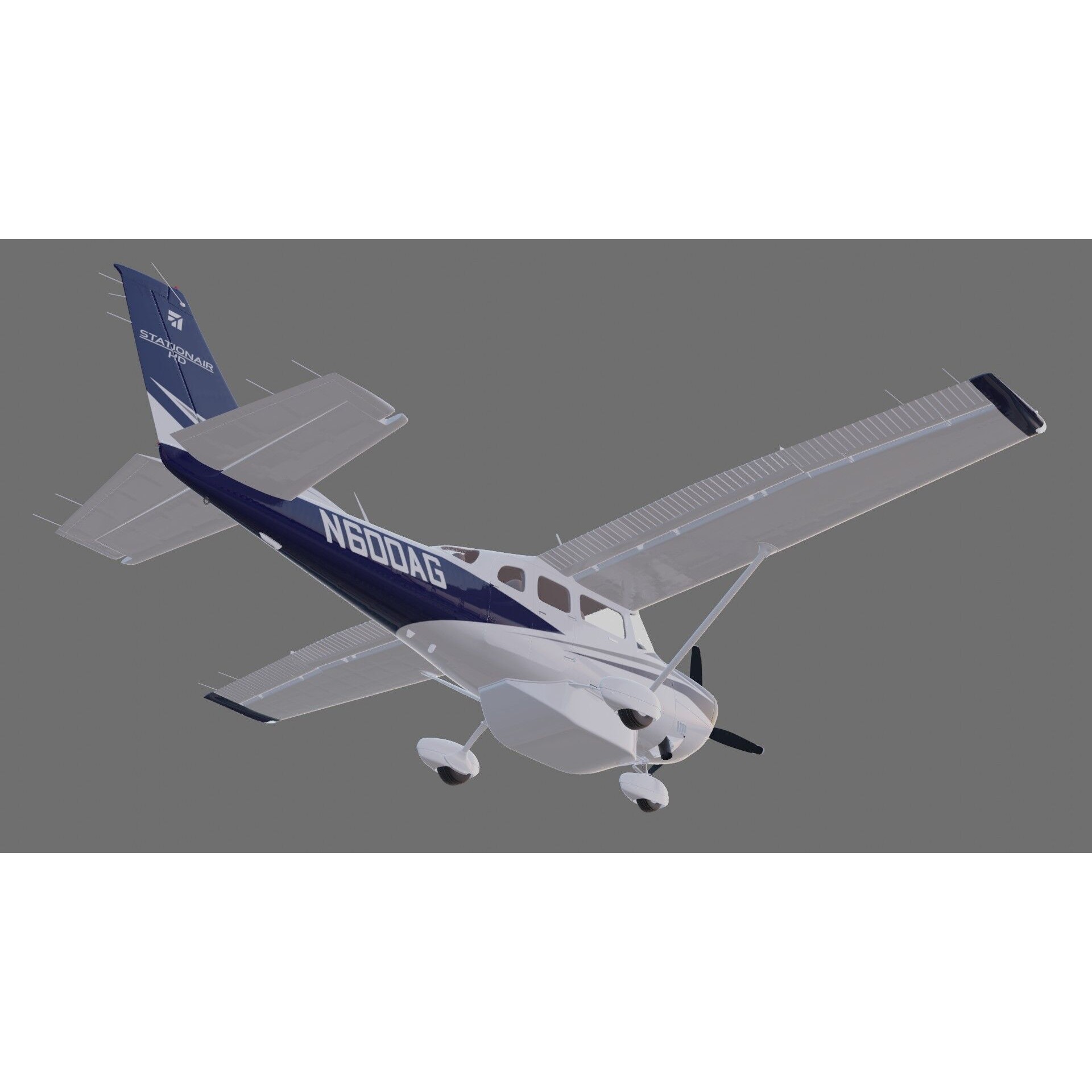 Cessna T206H Stationair - Game-Ready 3D Model - View 27