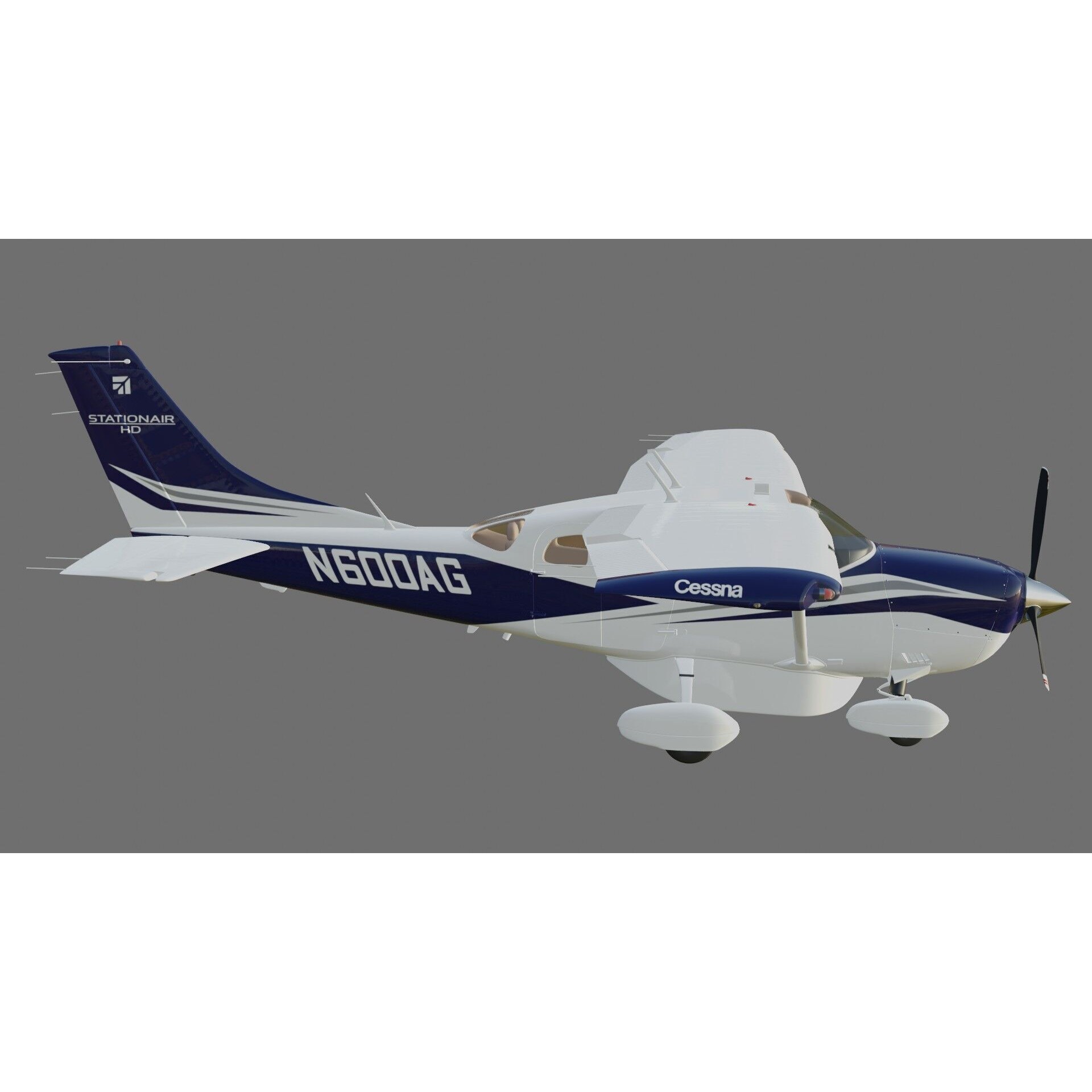 Cessna T206H Stationair - Game-Ready 3D Model - View 29