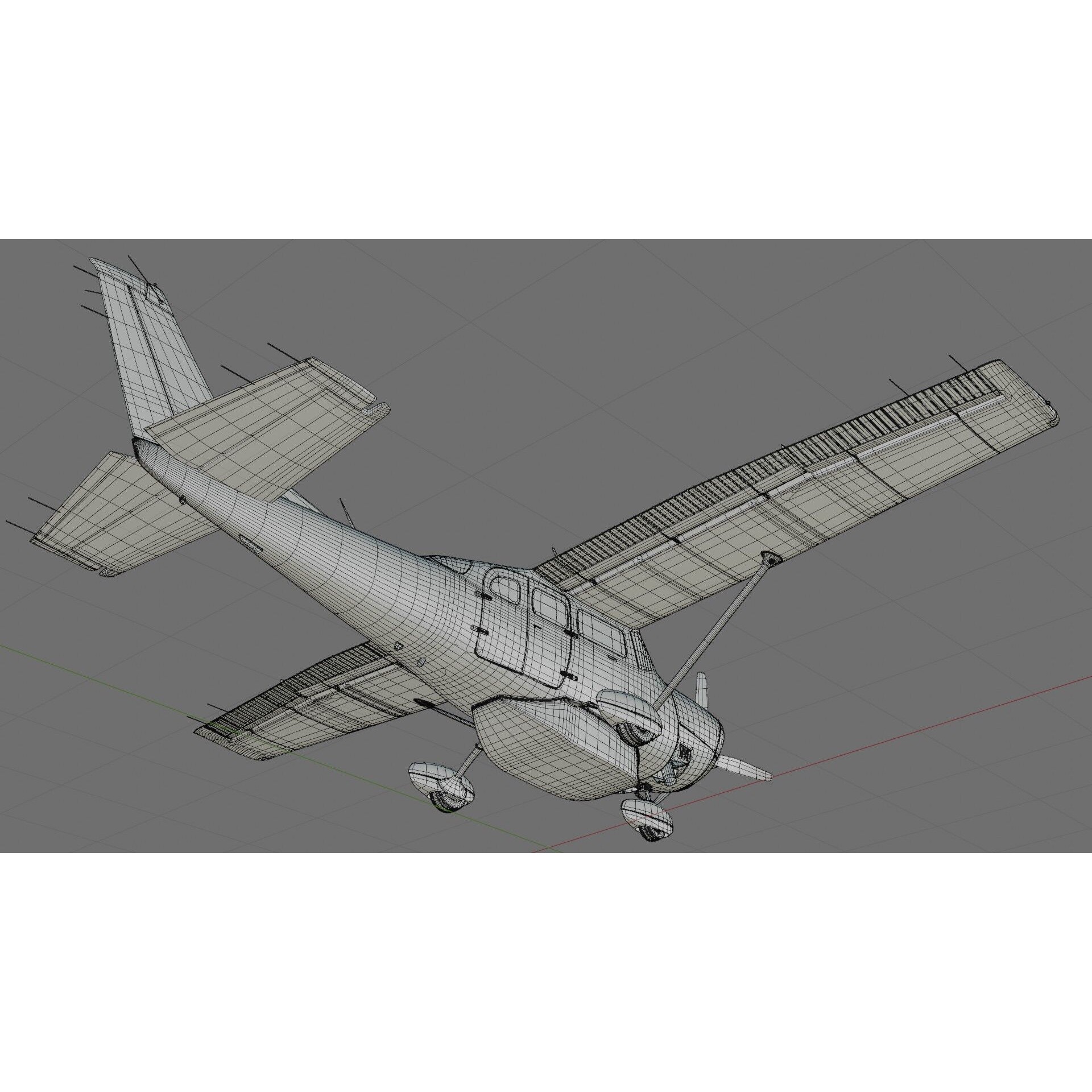 Cessna T206H Stationair - Game-Ready 3D Model - View 32