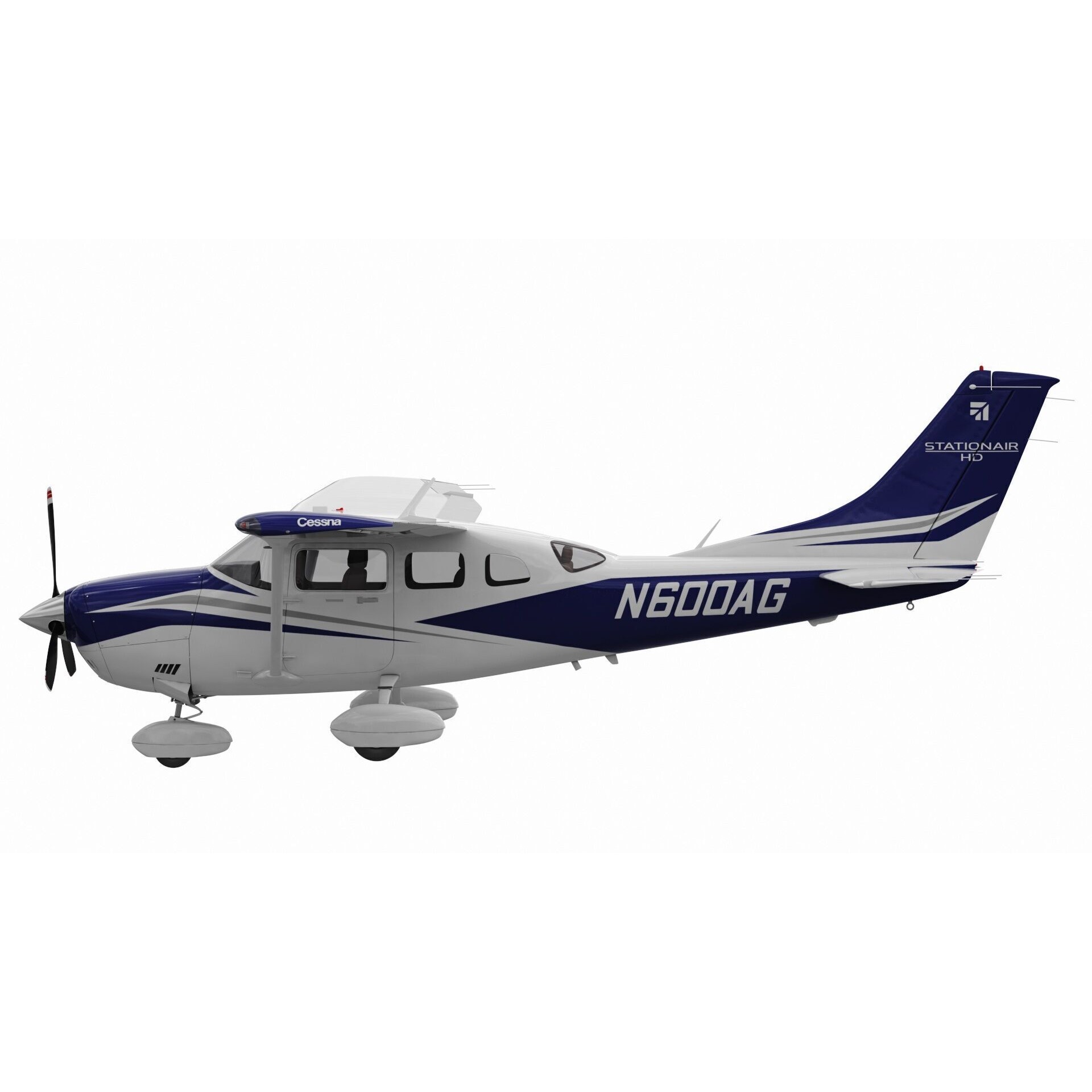 Cessna T206H Stationair - Game-Ready 3D Model - View 6