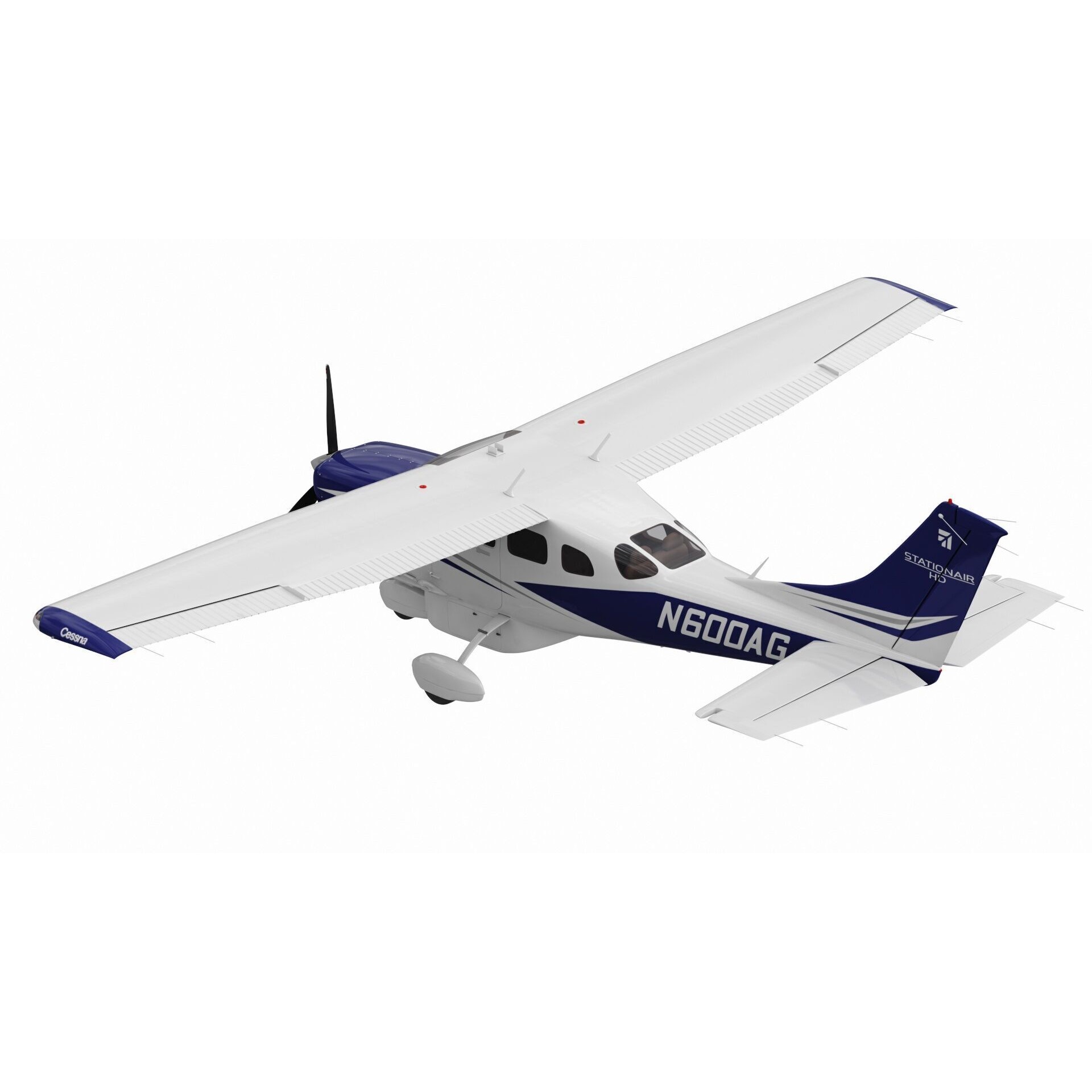 Cessna T206H Stationair - Game-Ready 3D Model - View 7