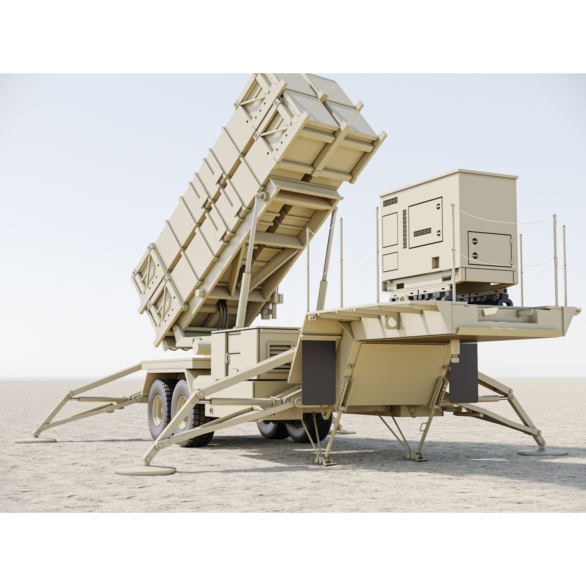 Patriot Missile Launcher MIM-104 - Game-Ready 3D Model - View 11
