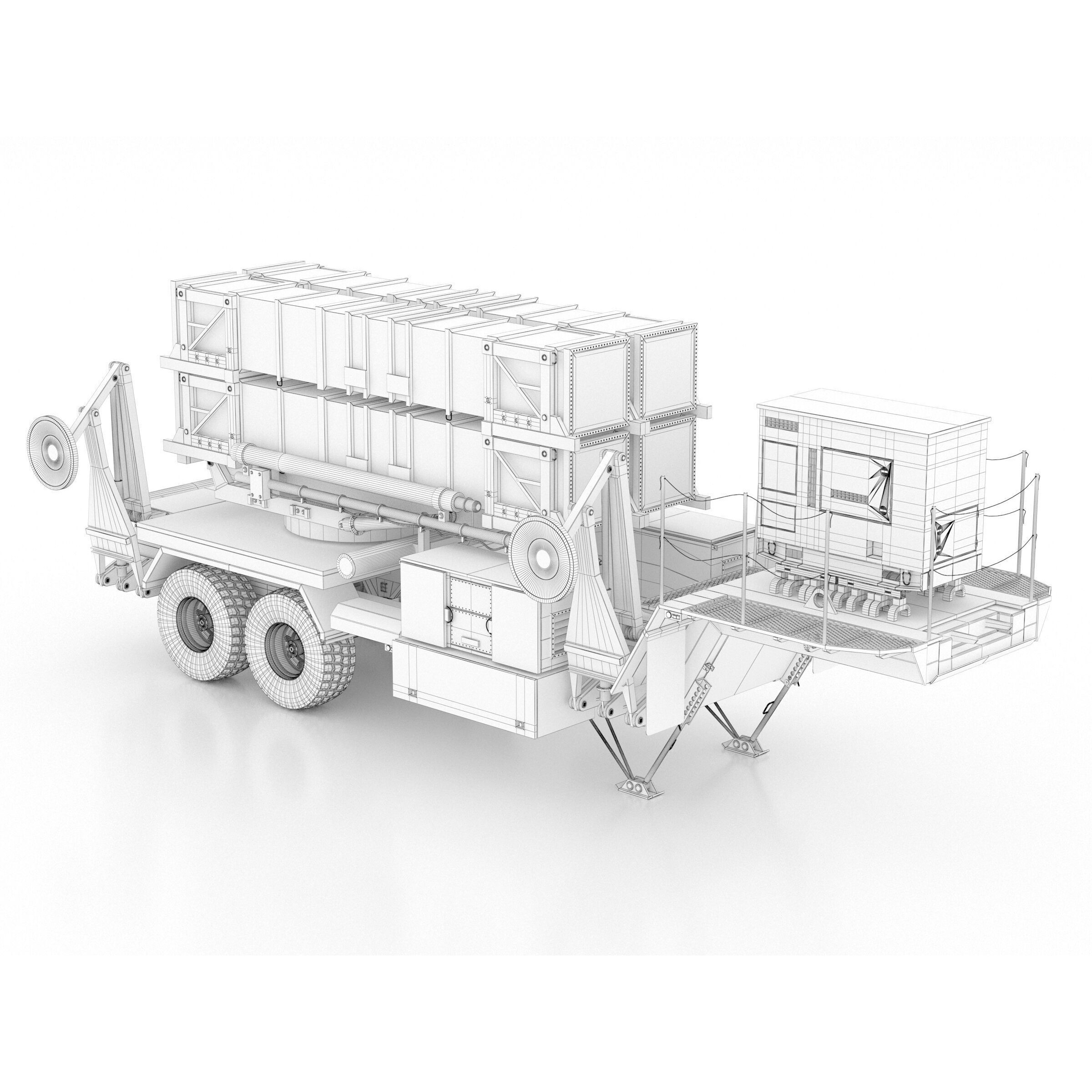 Patriot Missile Launcher MIM-104 - Game-Ready 3D Model - View 17