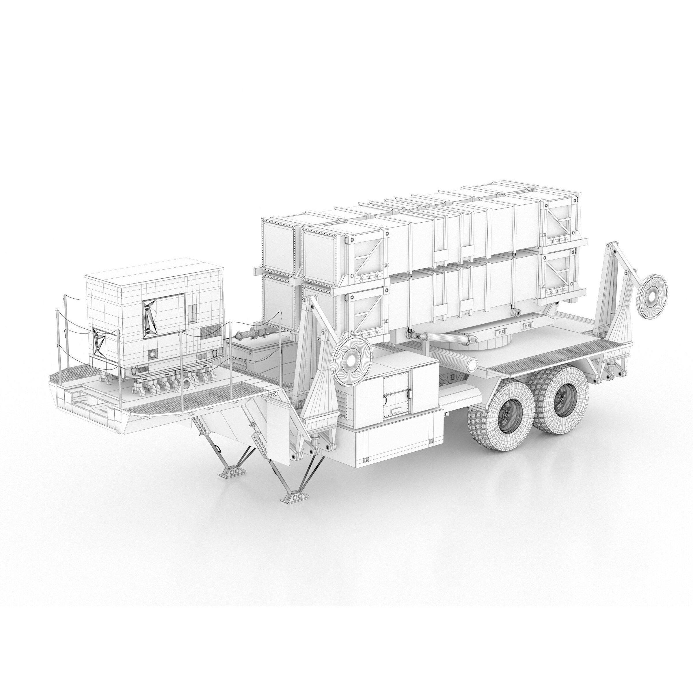 Patriot Missile Launcher MIM-104 - Game-Ready 3D Model - View 20
