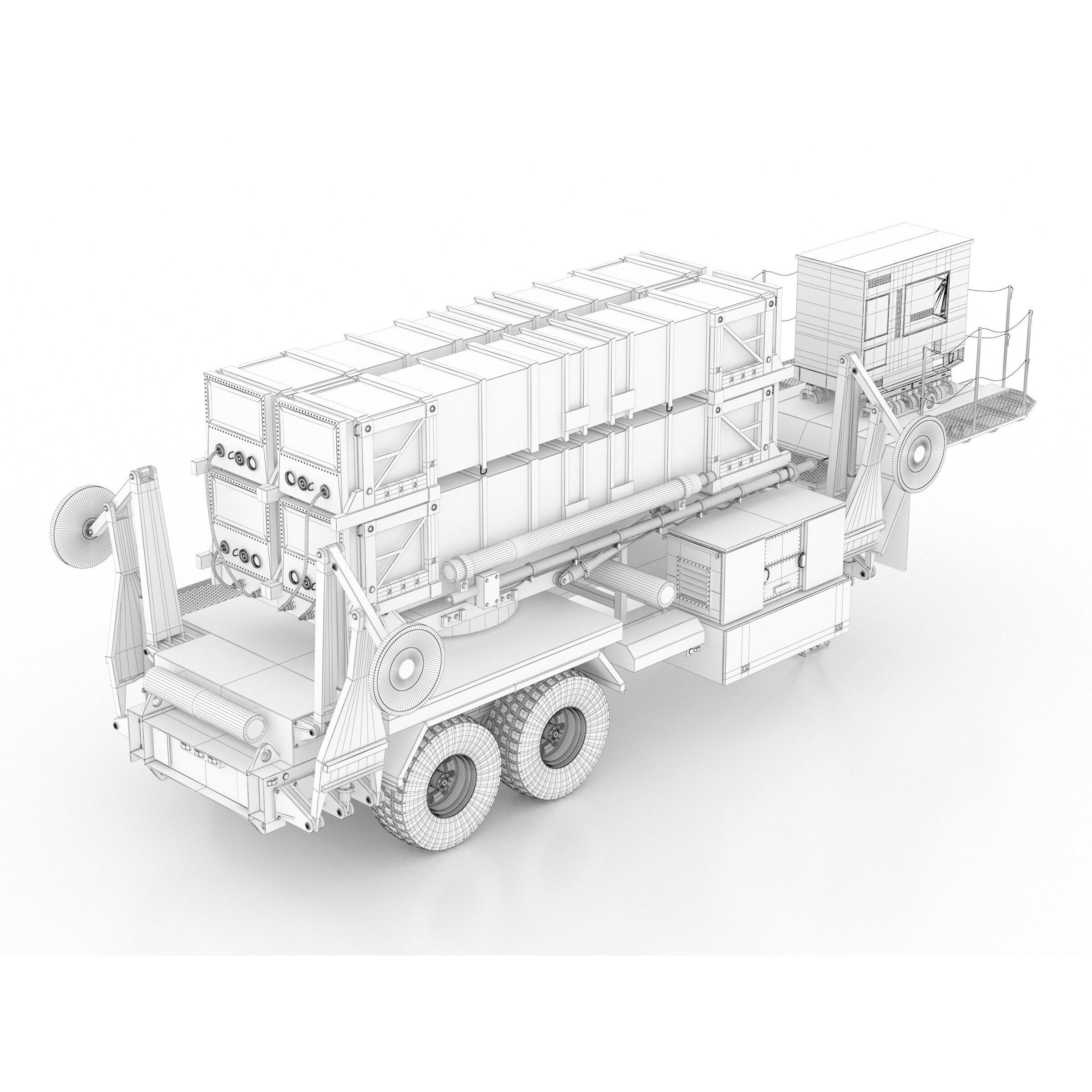 Patriot Missile Launcher MIM-104 - Game-Ready 3D Model - View 21