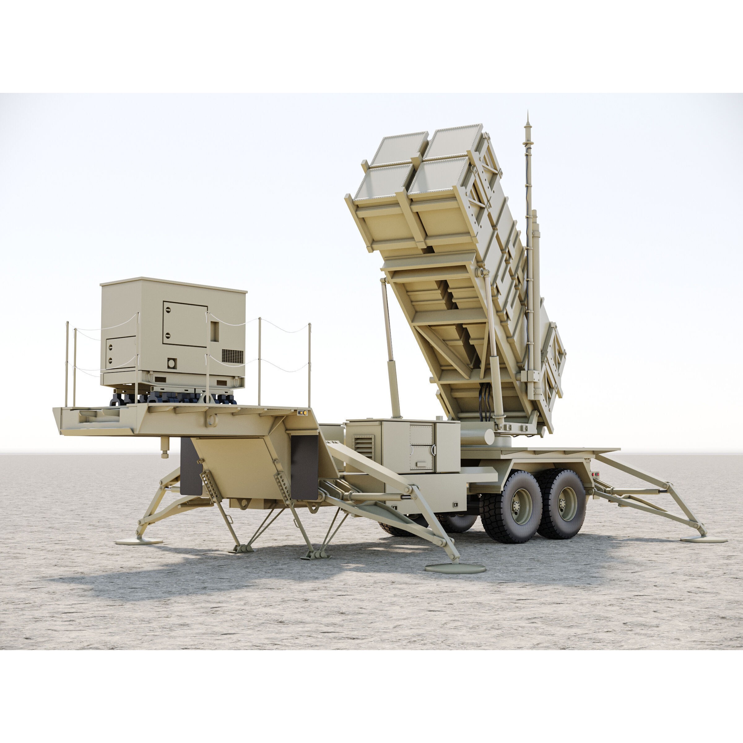 Patriot Missile Launcher MIM-104 - Game-Ready 3D Model - View 3