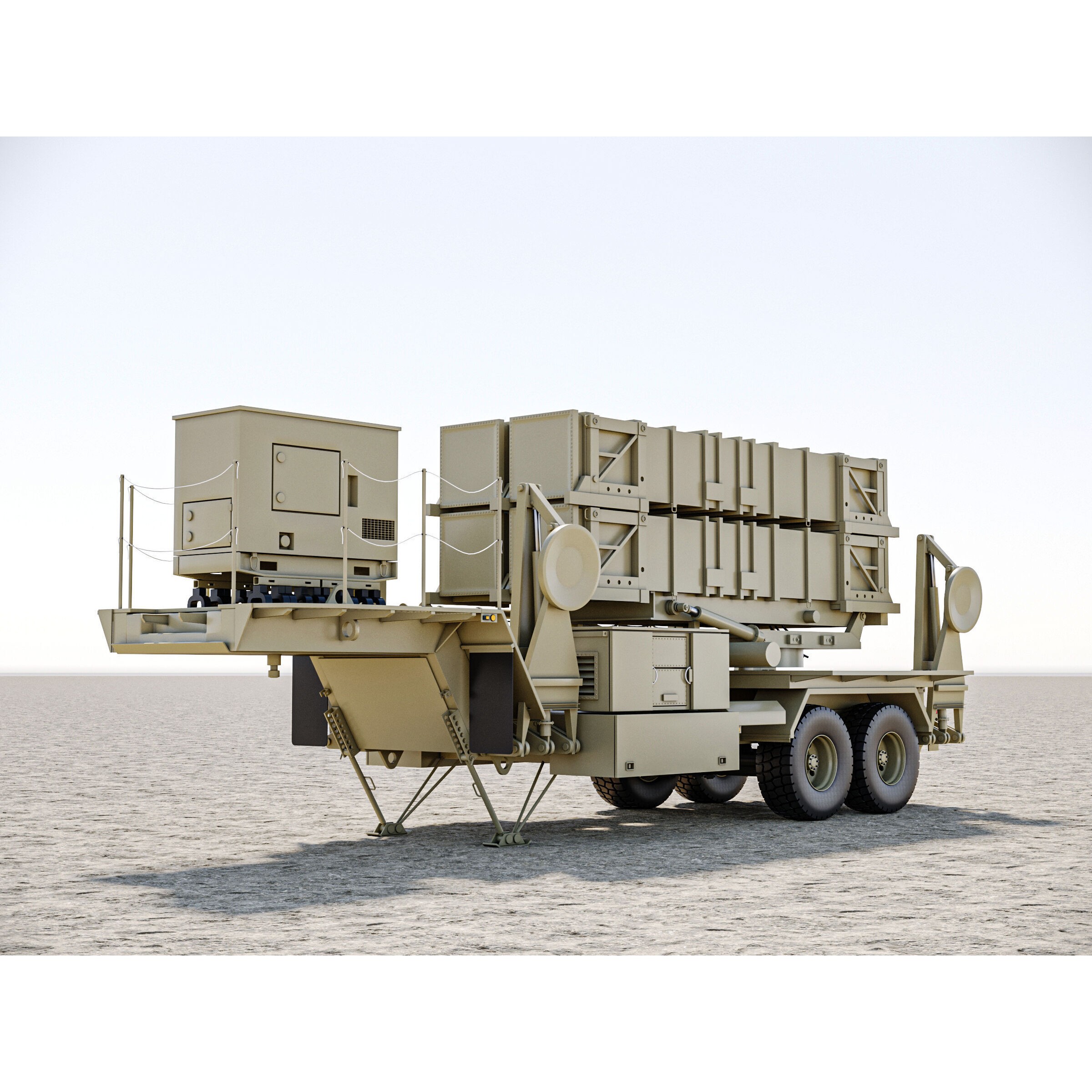Patriot Missile Launcher MIM-104 - Game-Ready 3D Model - View 4