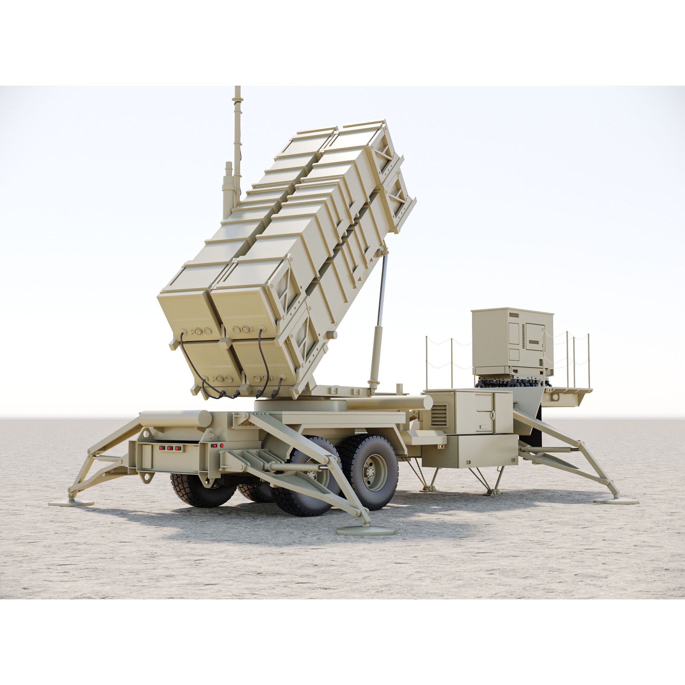 Patriot Missile Launcher MIM-104 - Game-Ready 3D Model - View 7