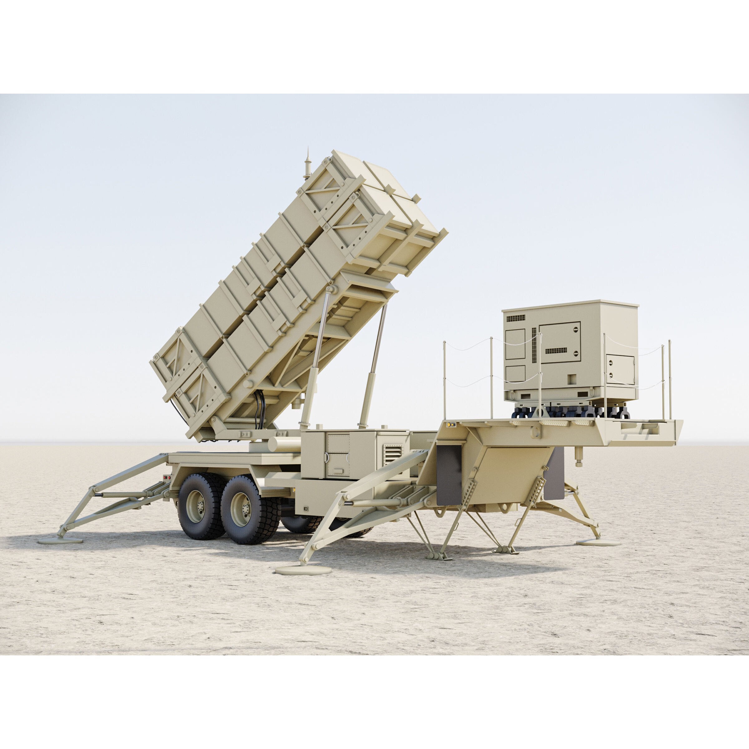 Patriot Missile Launcher MIM-104 - Game-Ready 3D Model - View 8