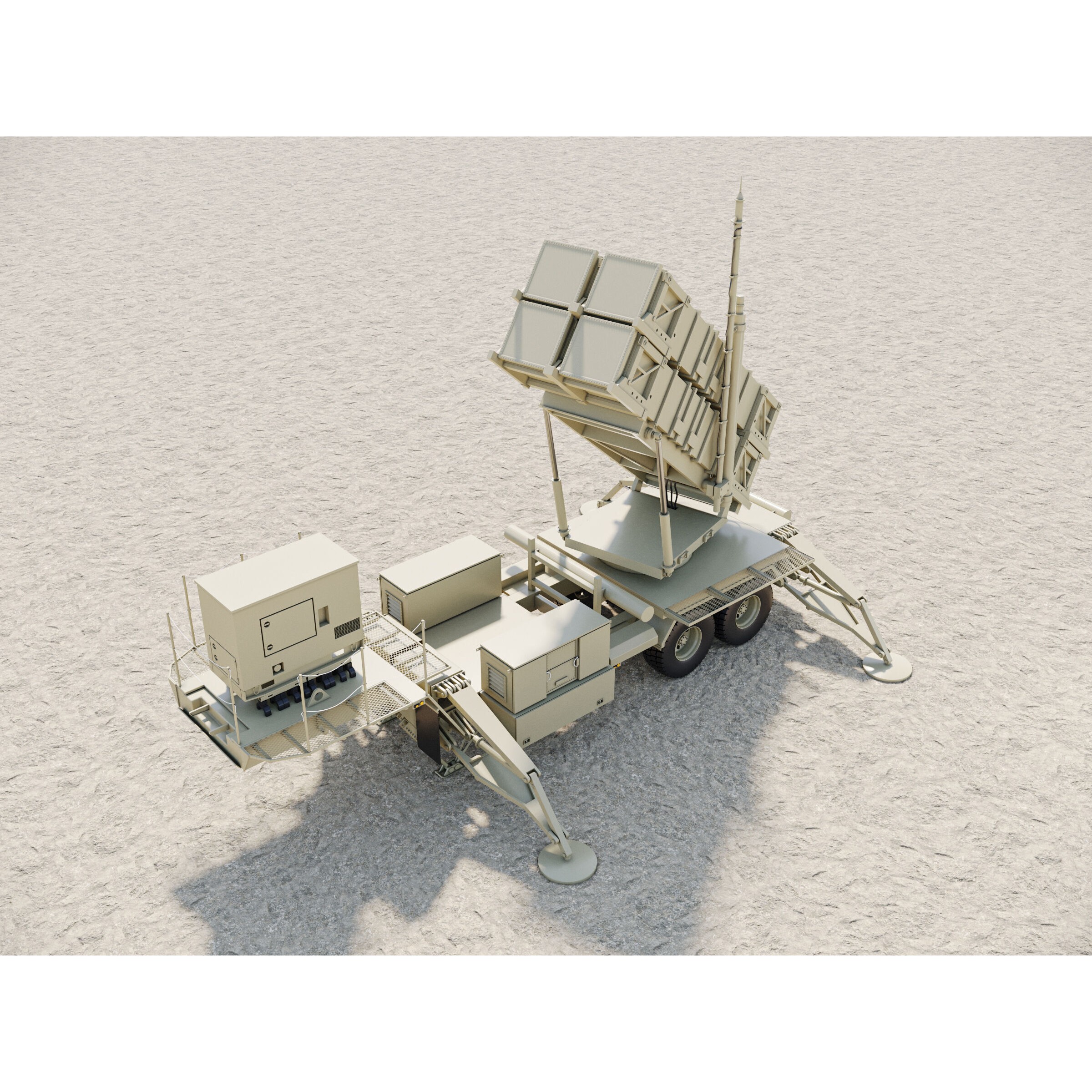 Patriot Missile Launcher MIM-104 - Game-Ready 3D Model - View 9
