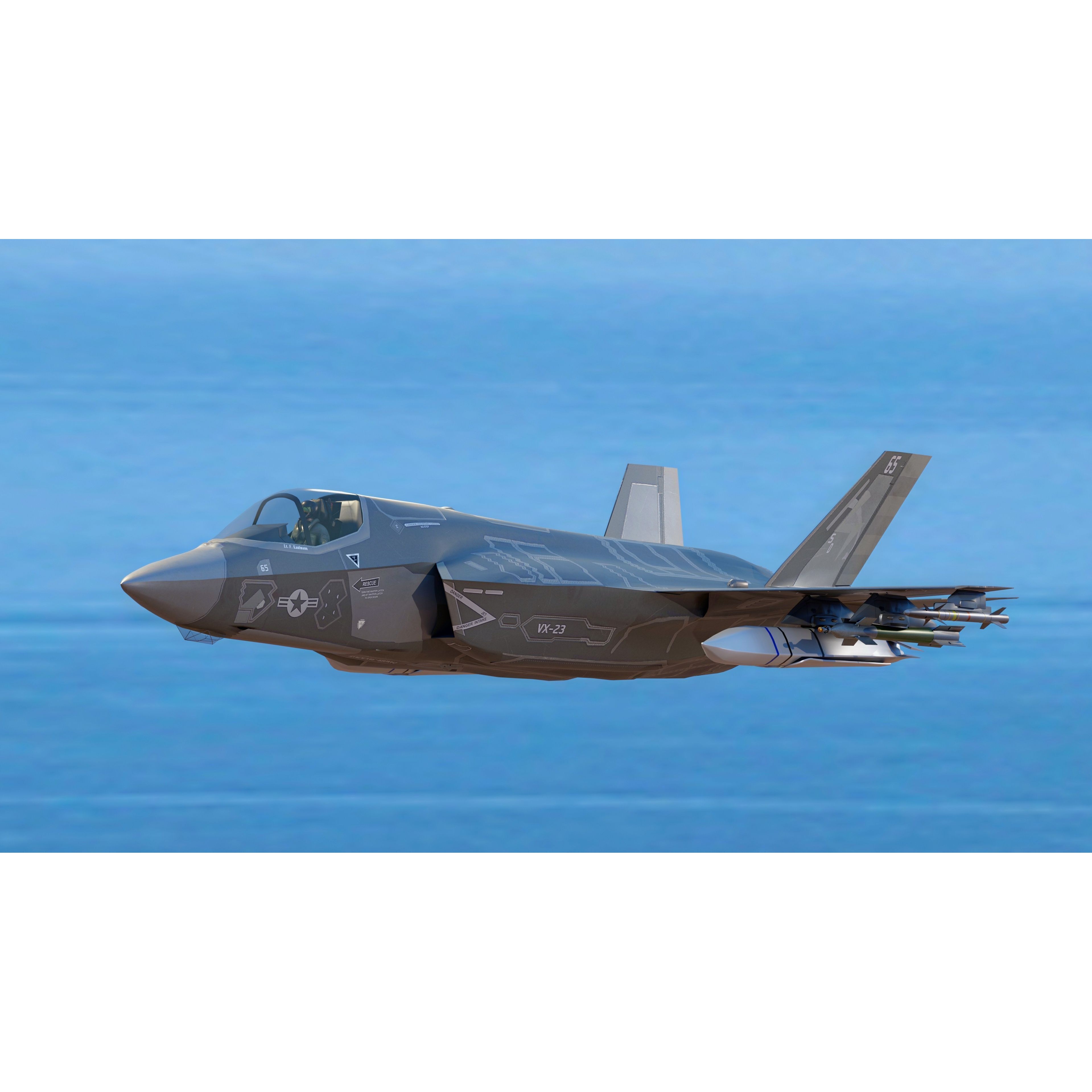 F35B Lightning II - Low-Poly Game-Ready 3D Model - View 15