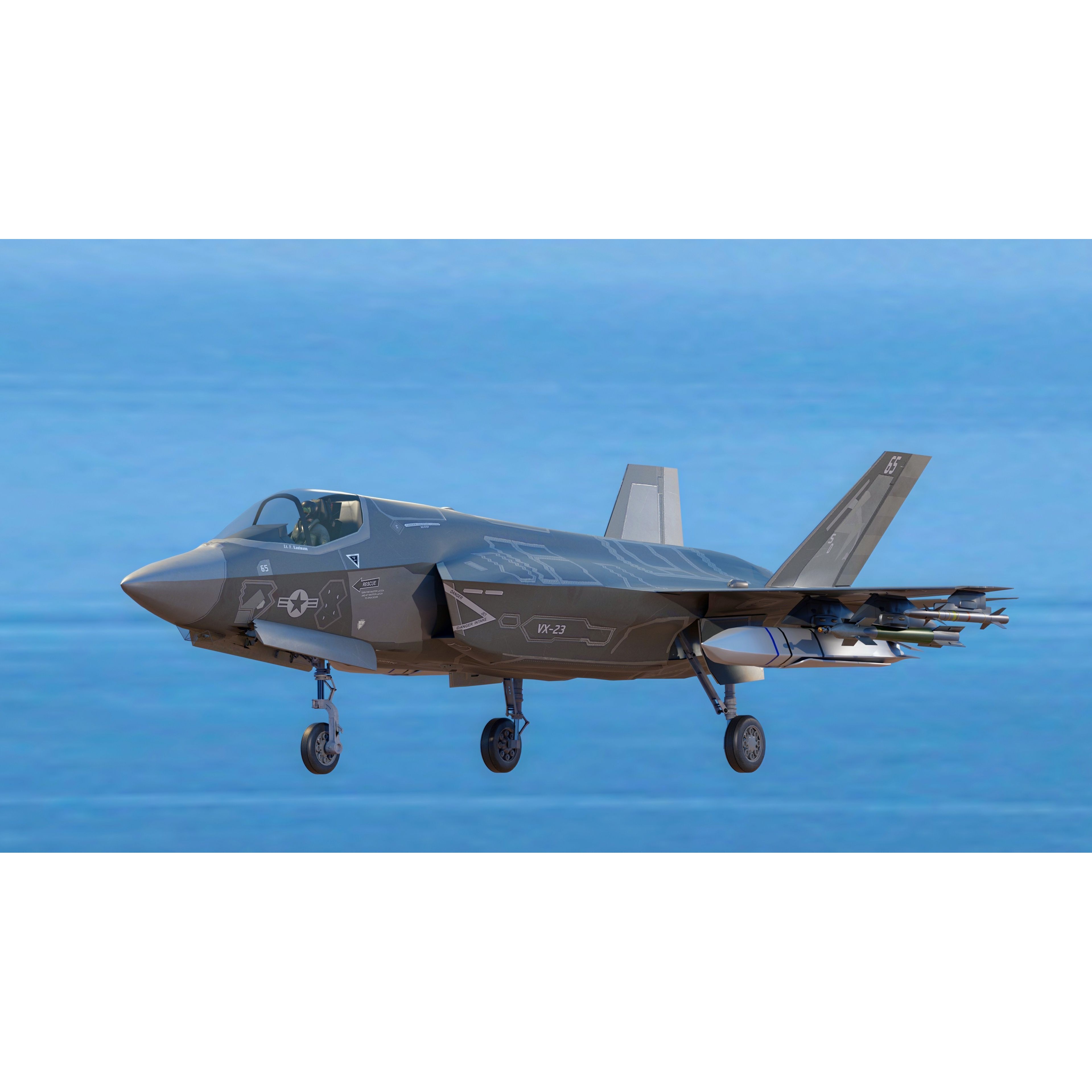 F35B Lightning II - Low-Poly Game-Ready 3D Model - View 16