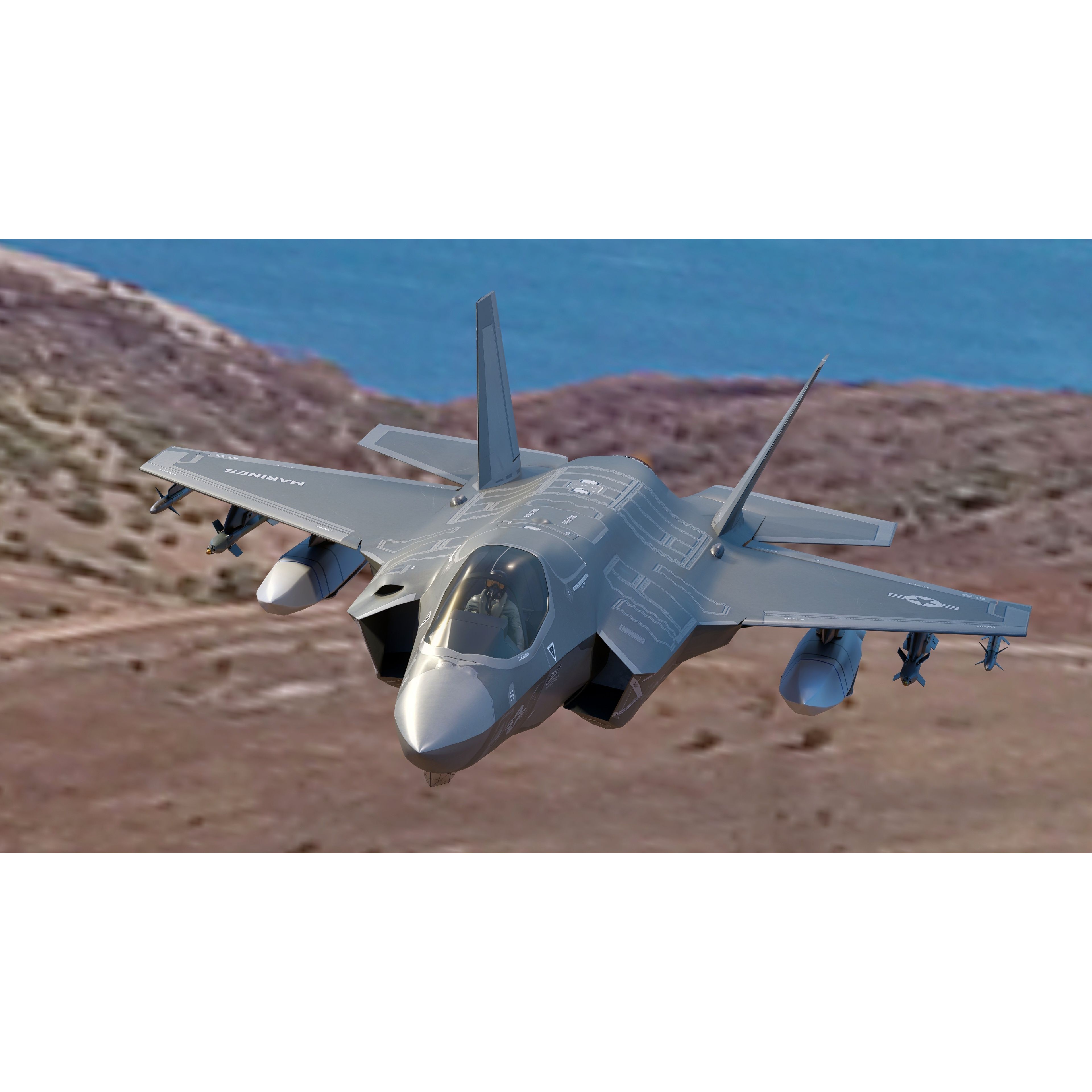 F35B Lightning II - Low-Poly Game-Ready 3D Model - View 5