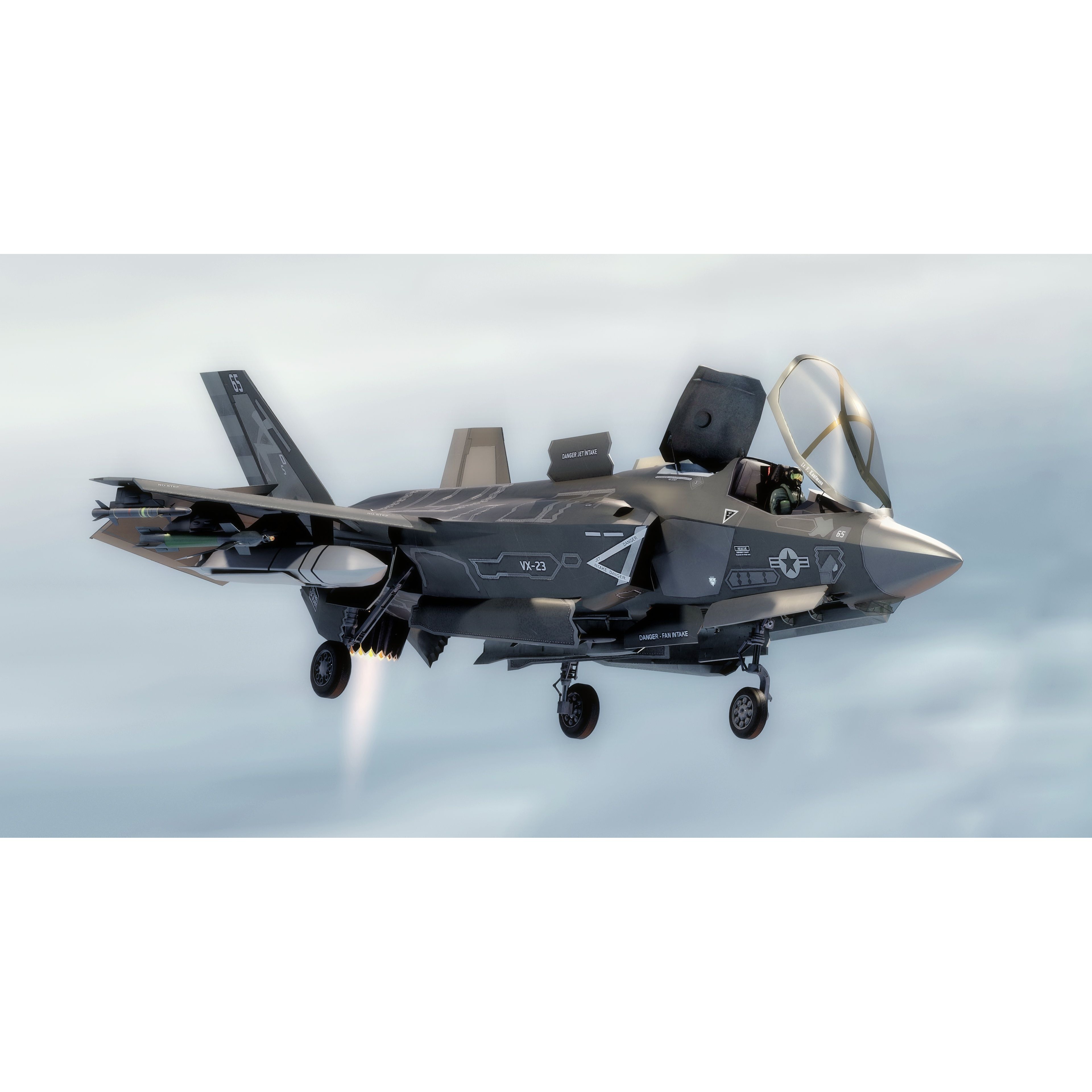 F35B Lightning II - Low-Poly Game-Ready 3D Model - View 6