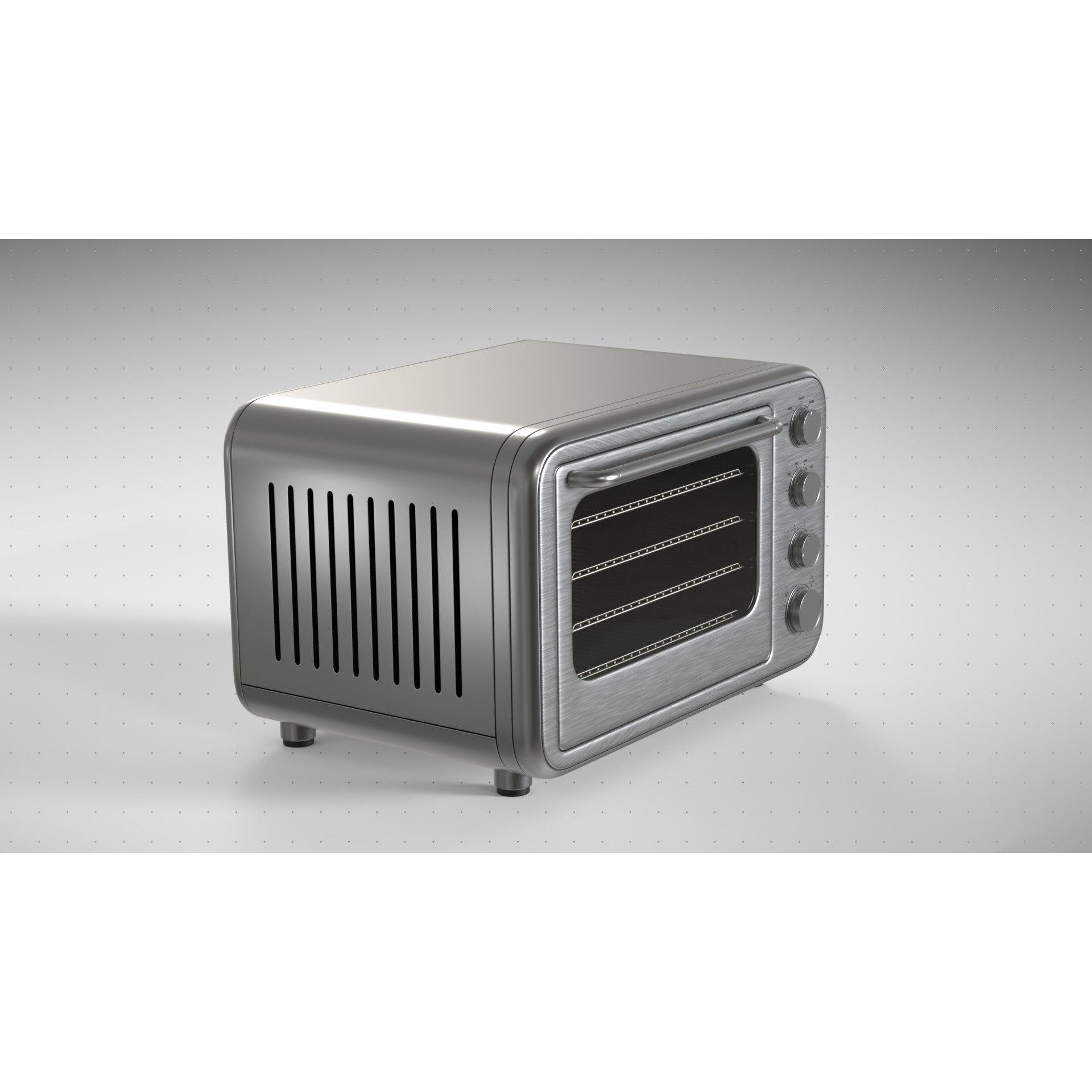 Toaster Oven - High-Poly 3D Model - View 4