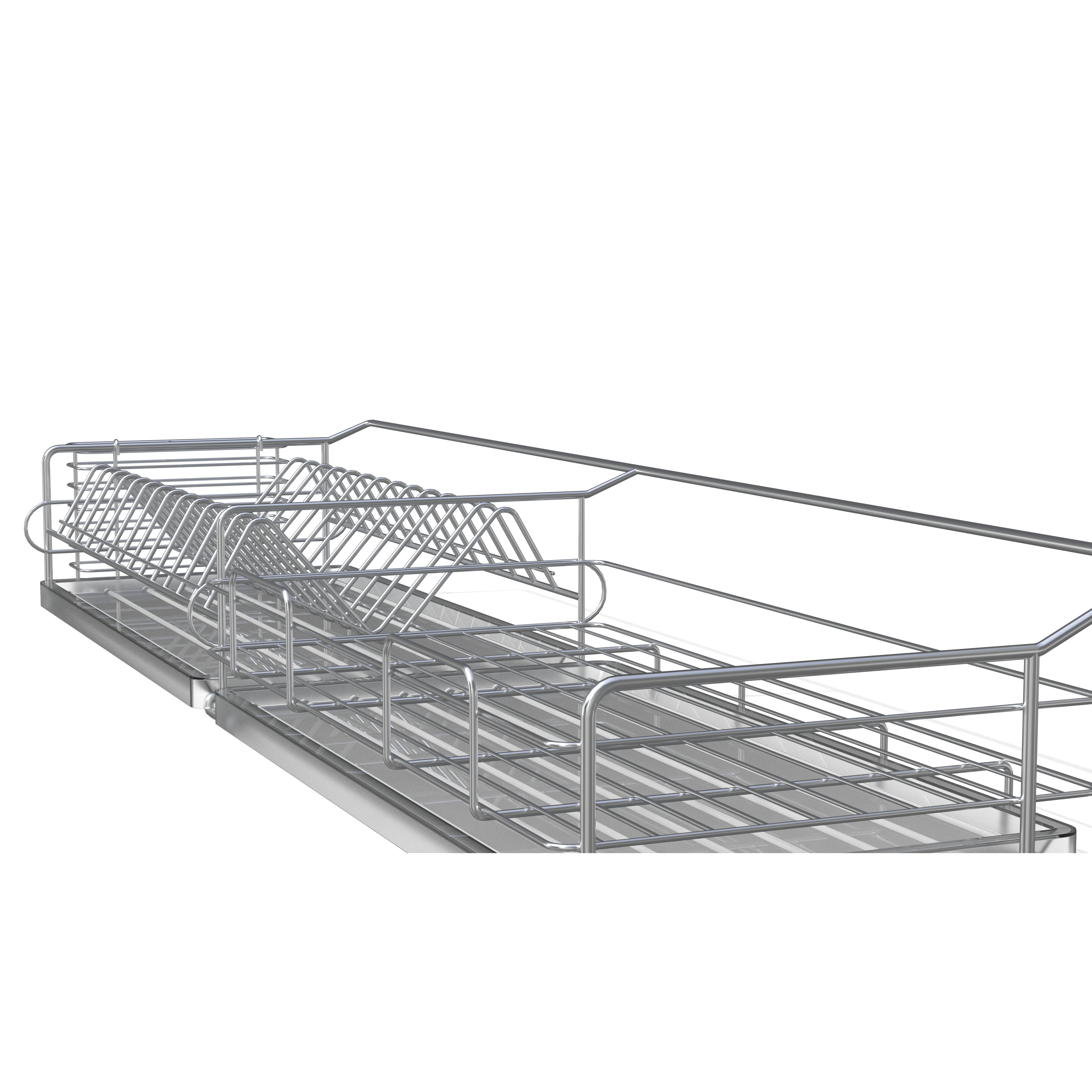 Stainless Steel Dish Rack - Low-Poly 3D Model
