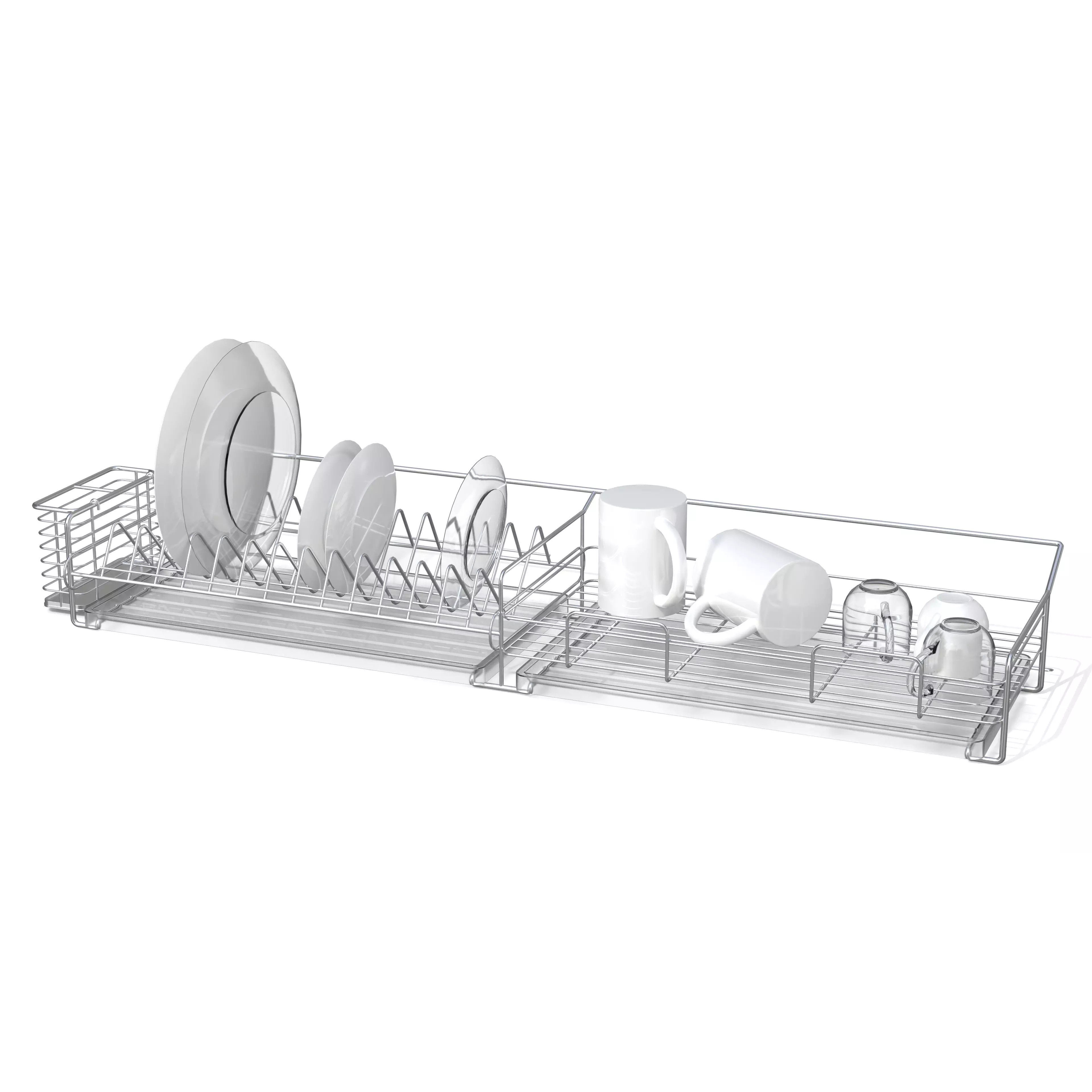 Stainless Steel Dish Rack - Low-Poly 3D Model - View 2