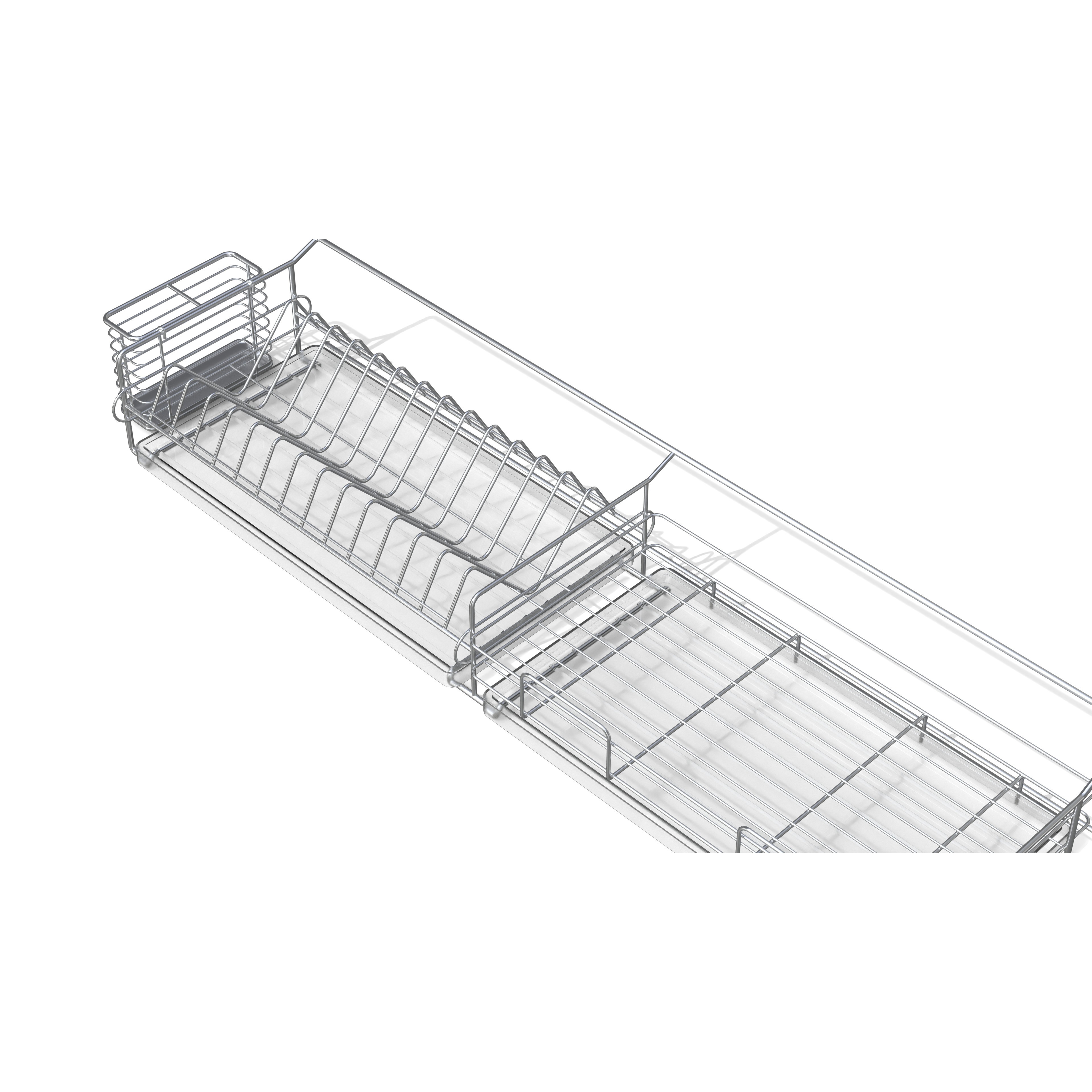 Stainless Steel Dish Rack - Low-Poly 3D Model - View 9