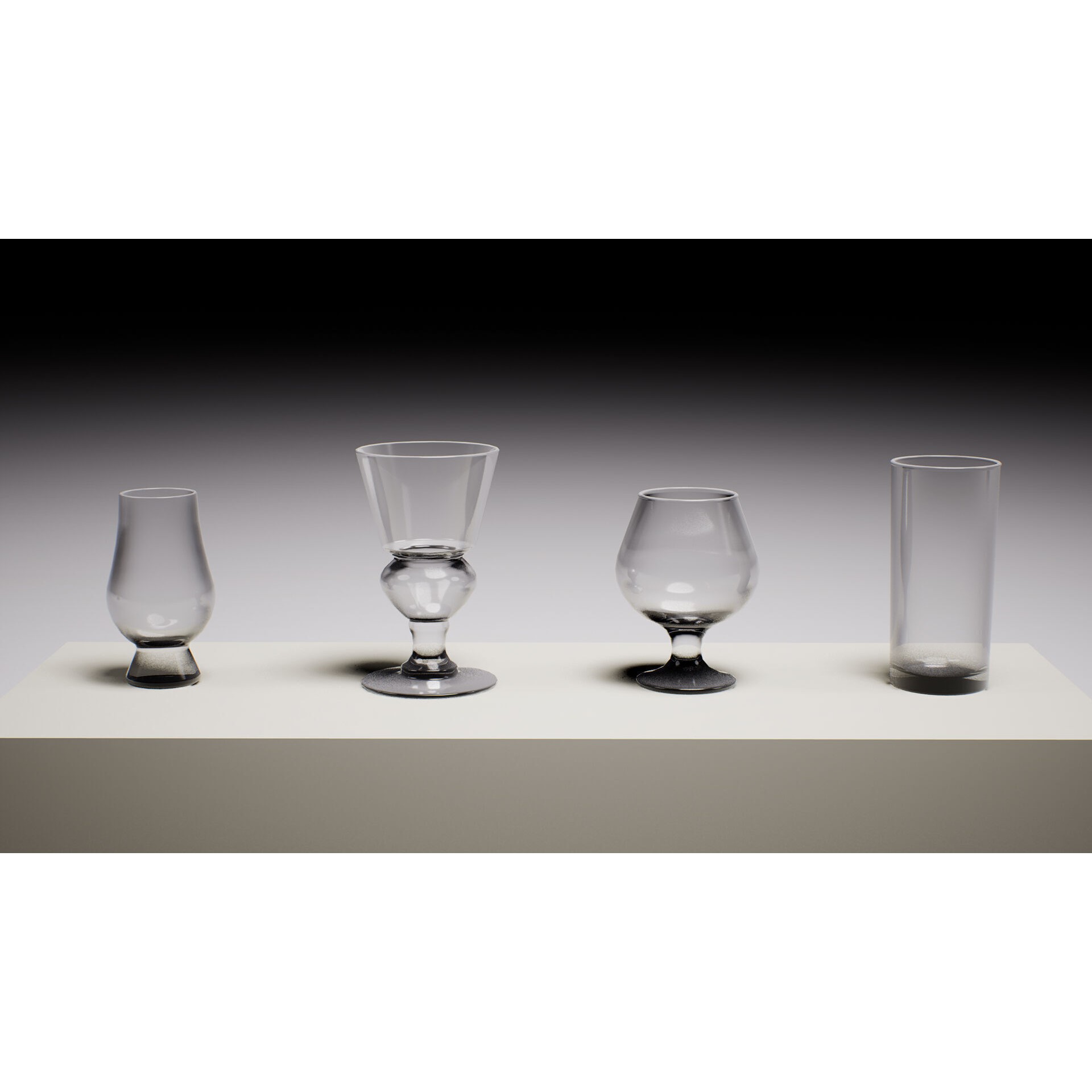 Cocktail Glassware Pack - Low-Poly Game-Ready 3D Model - View 8