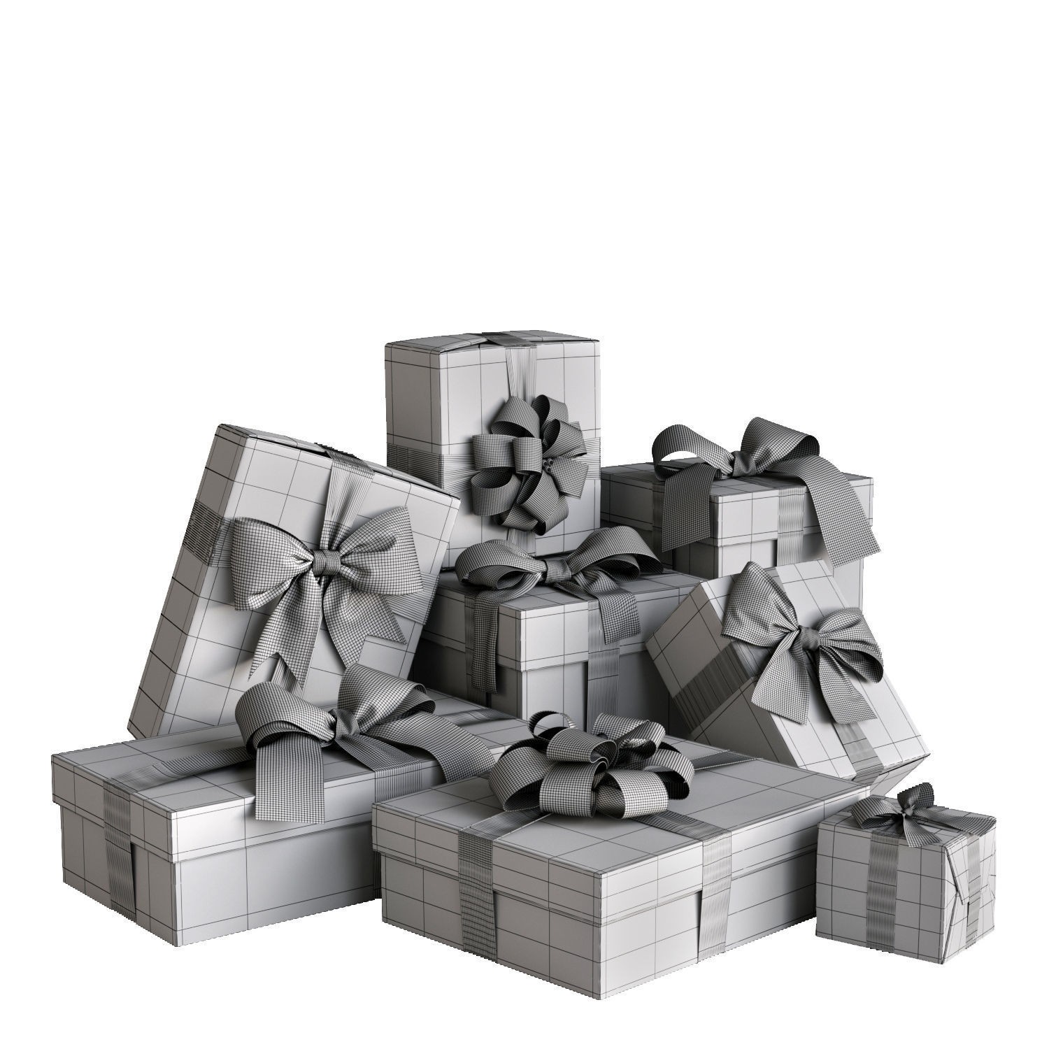 Gift Boxes - High-Quality 3D Model - View 10