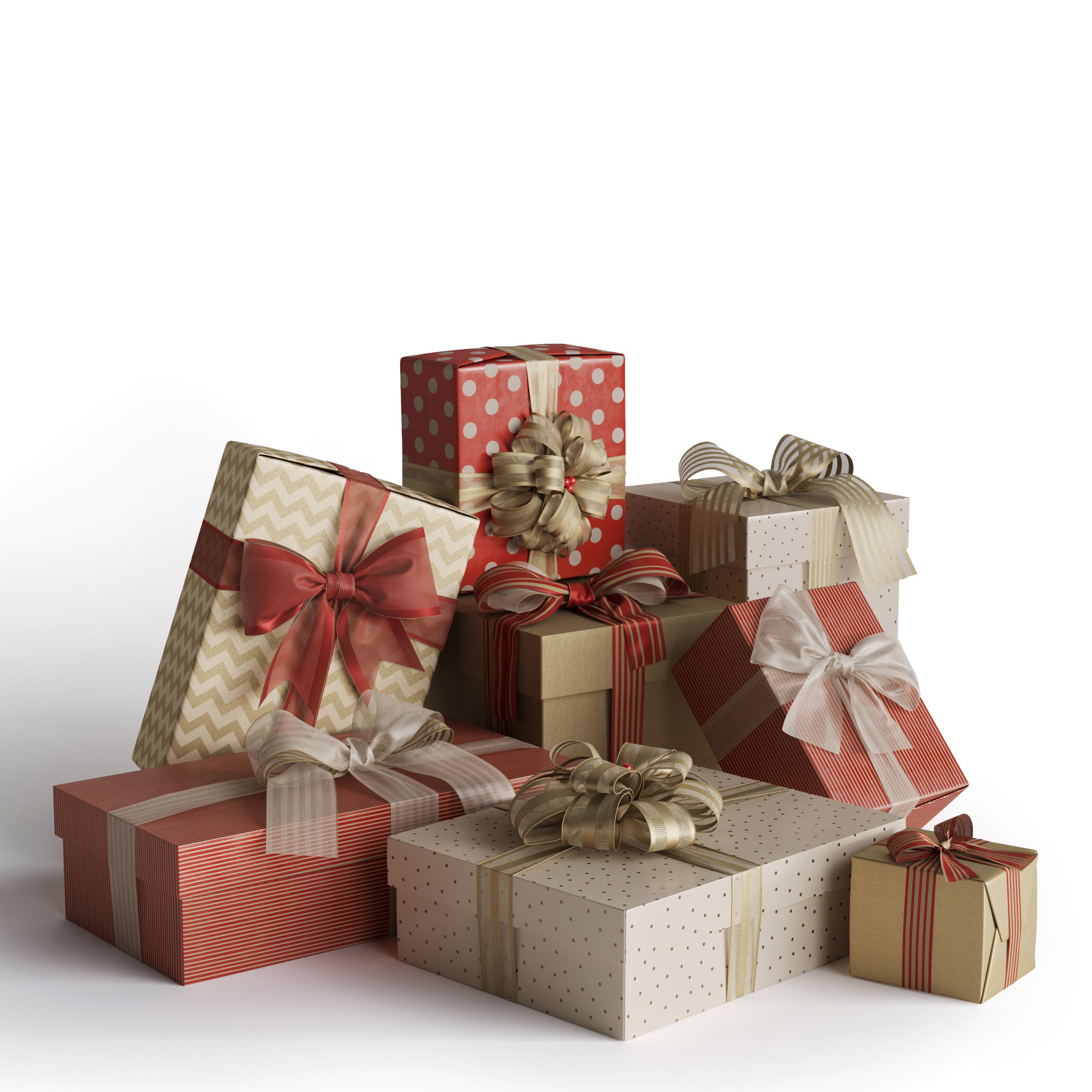 Gift Boxes - High-Quality 3D Model - View 3