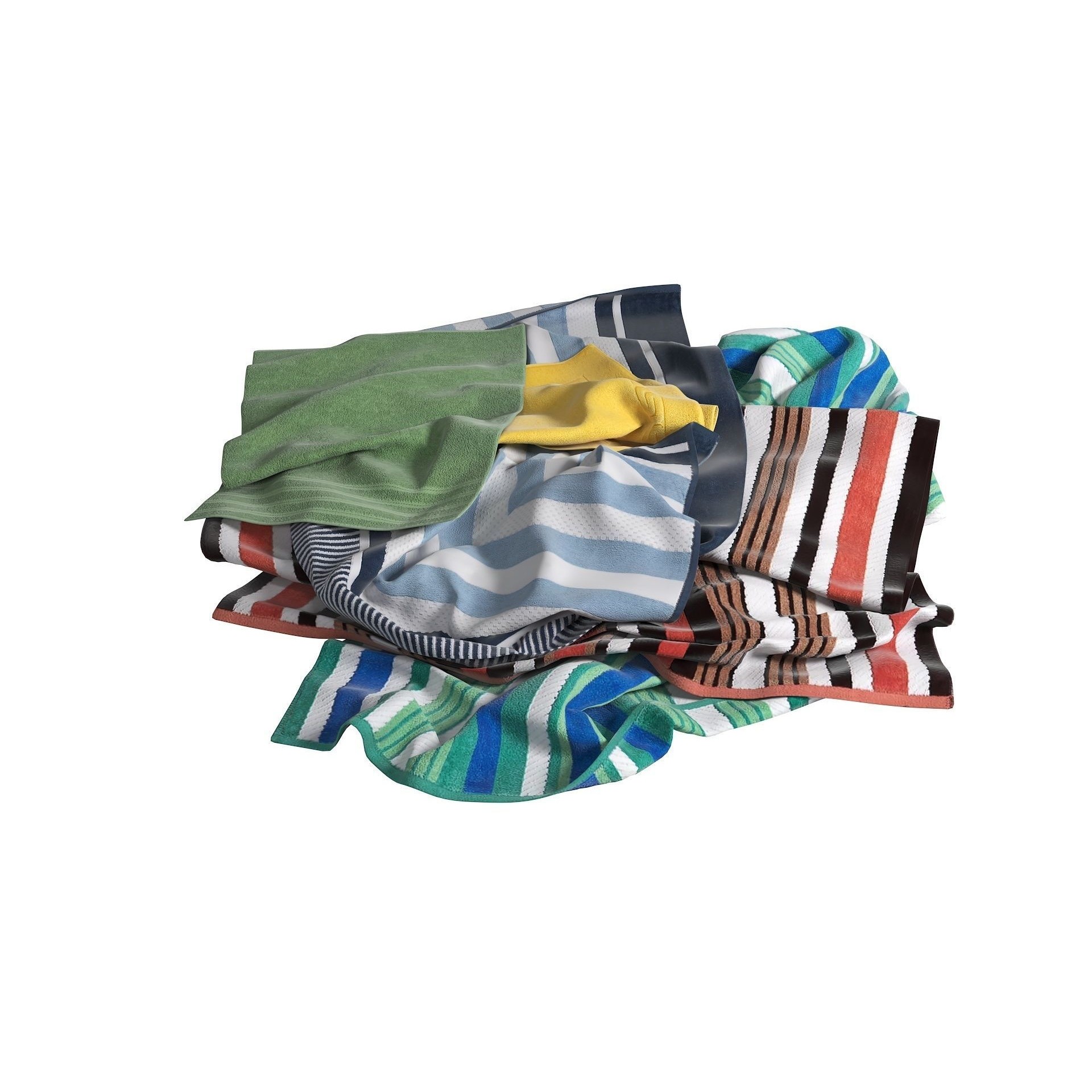 Towels Pile - Game-Ready 3D Model - View 15