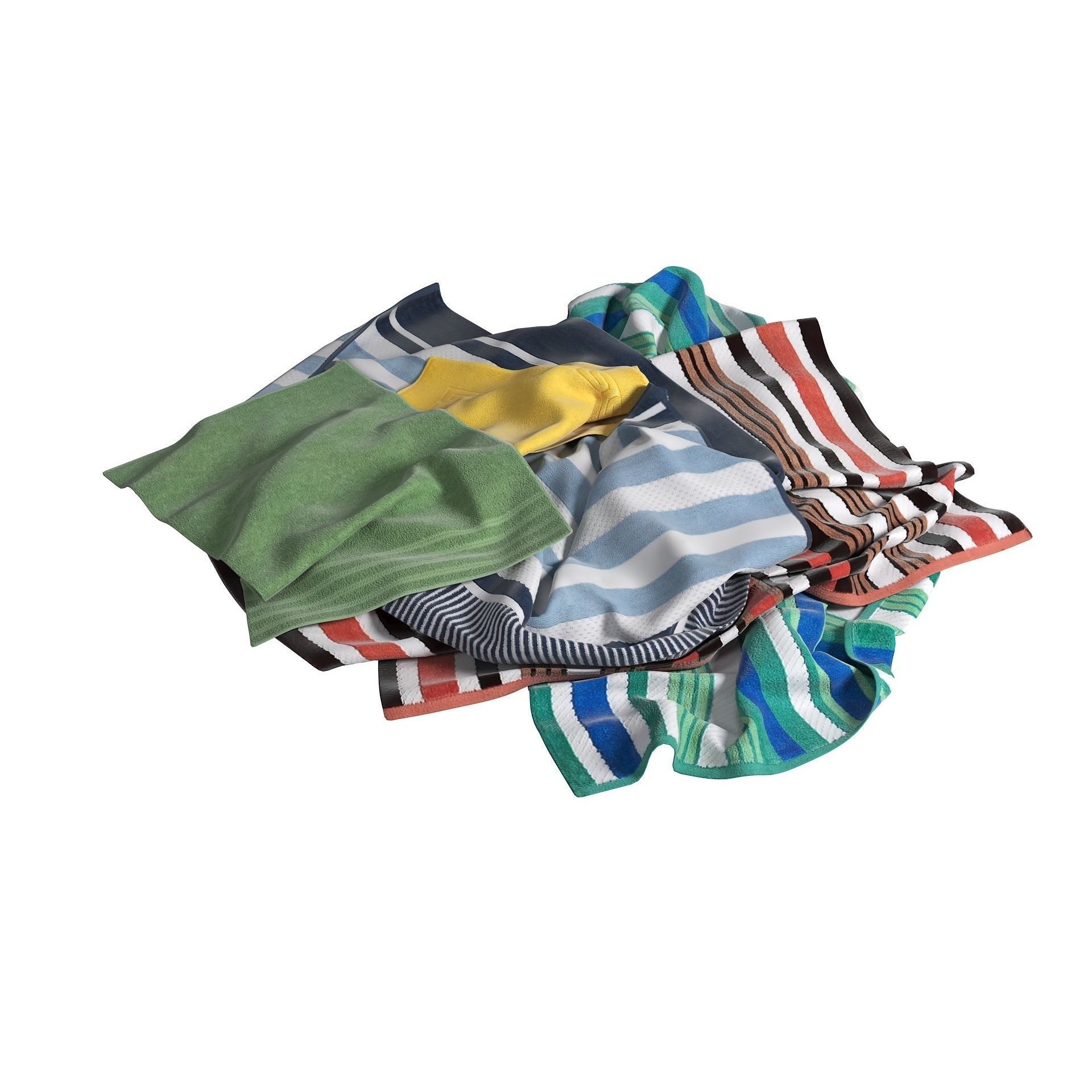 Towels Pile - Game-Ready 3D Model - View 16