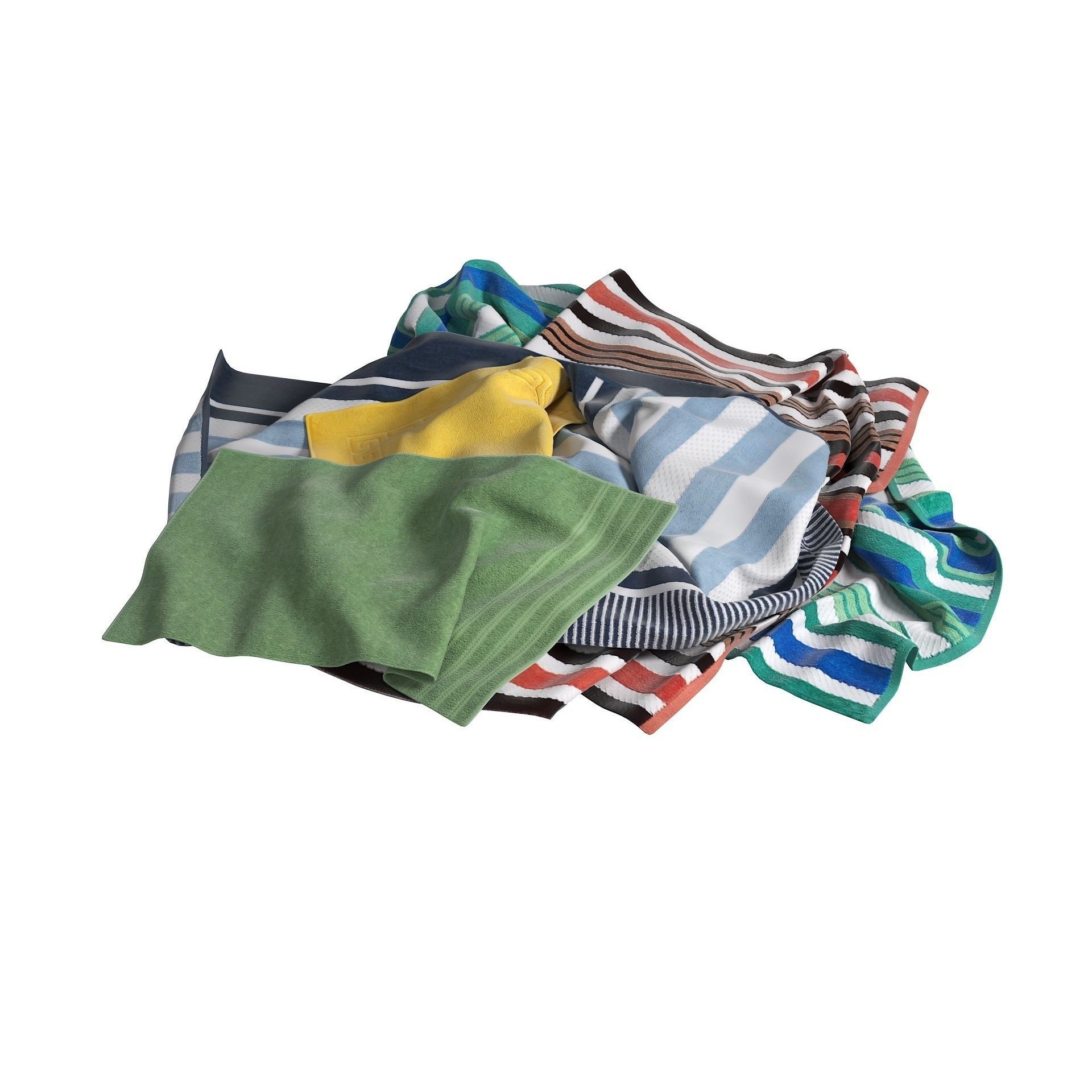 Towels Pile - Game-Ready 3D Model - View 17