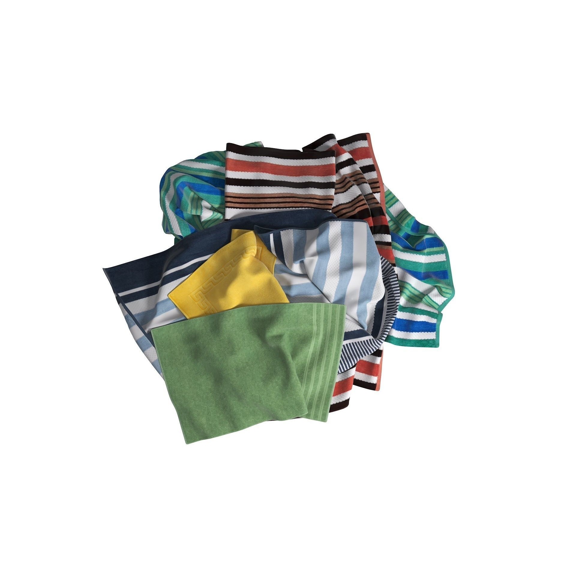 Towels Pile - Game-Ready 3D Model - View 5