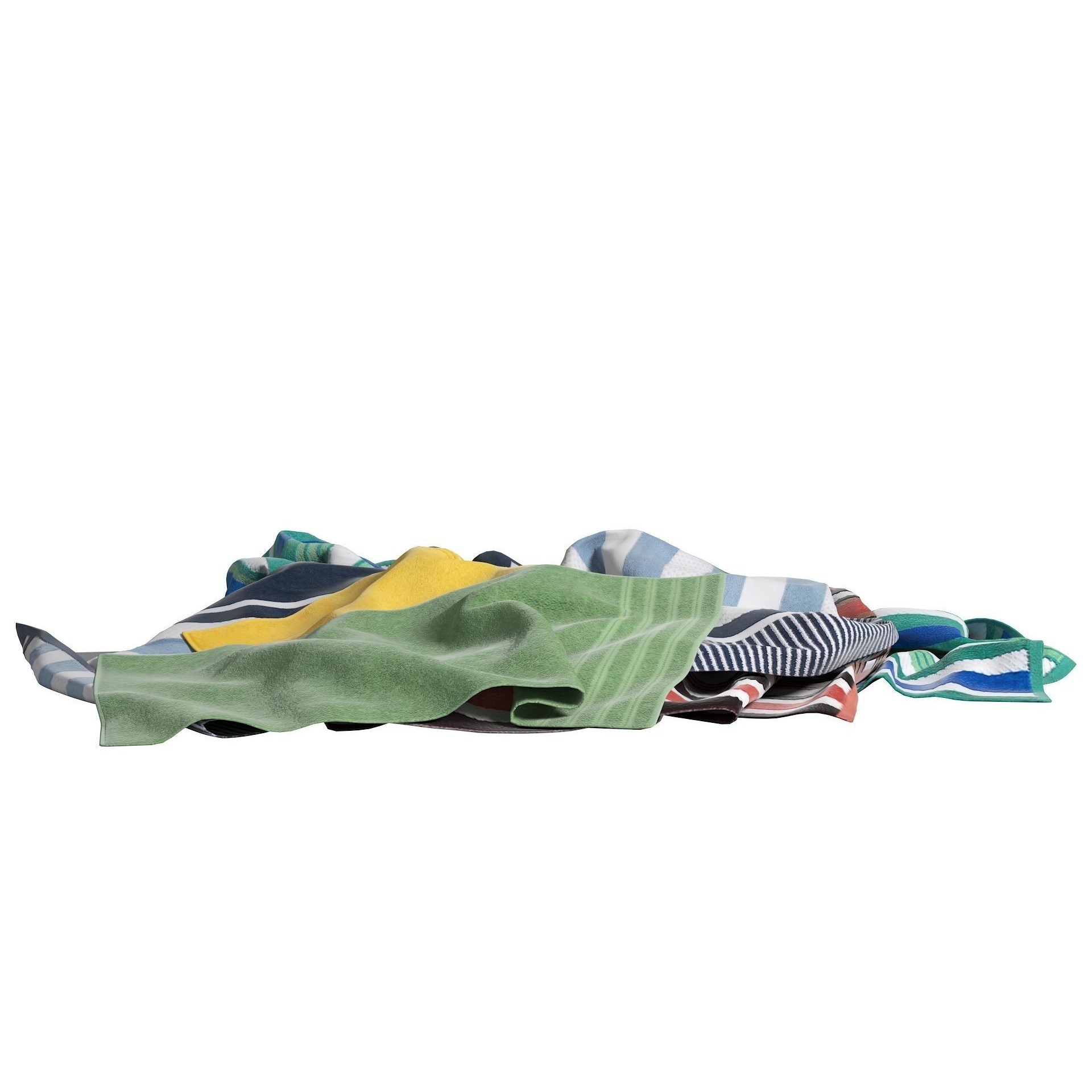 Towels Pile - Game-Ready 3D Model - View 6