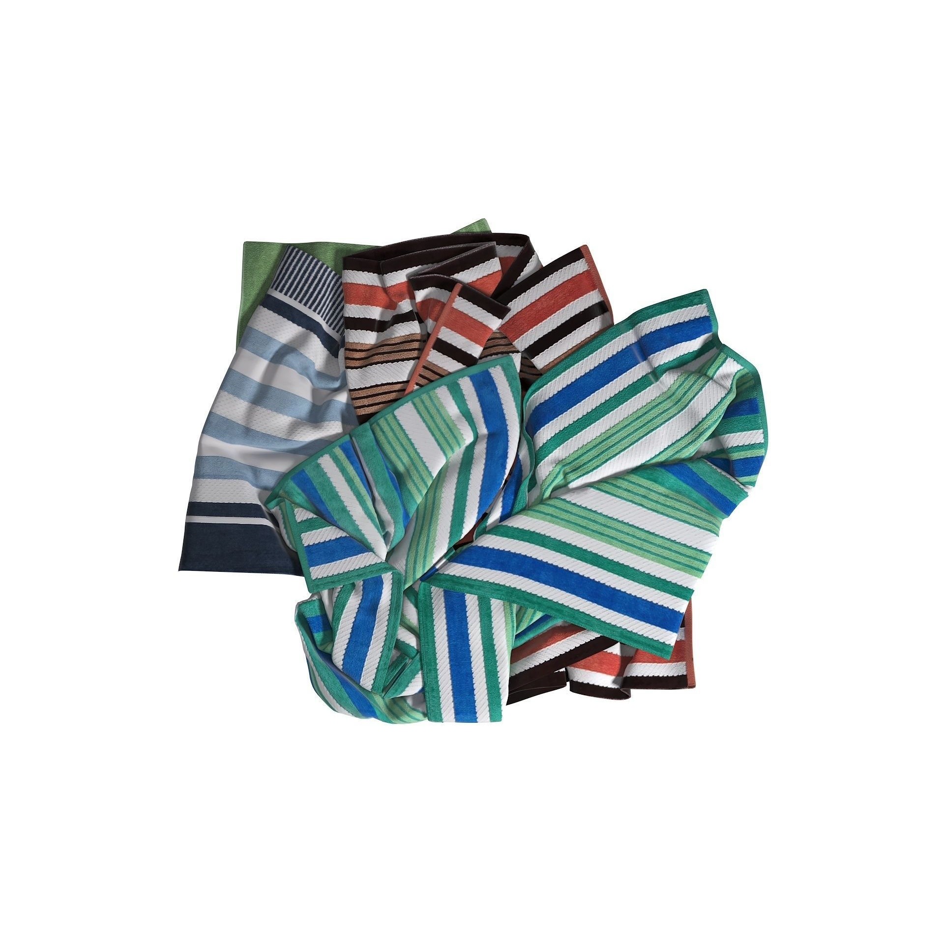 Towels Pile - Game-Ready 3D Model - View 7