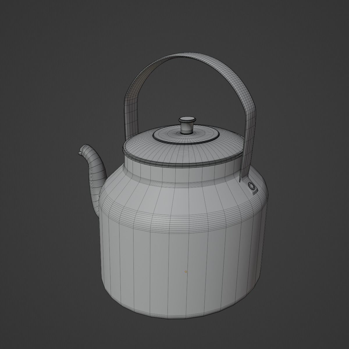Used Stainless Steel Kettle - High-Poly Game-Ready 3D Model