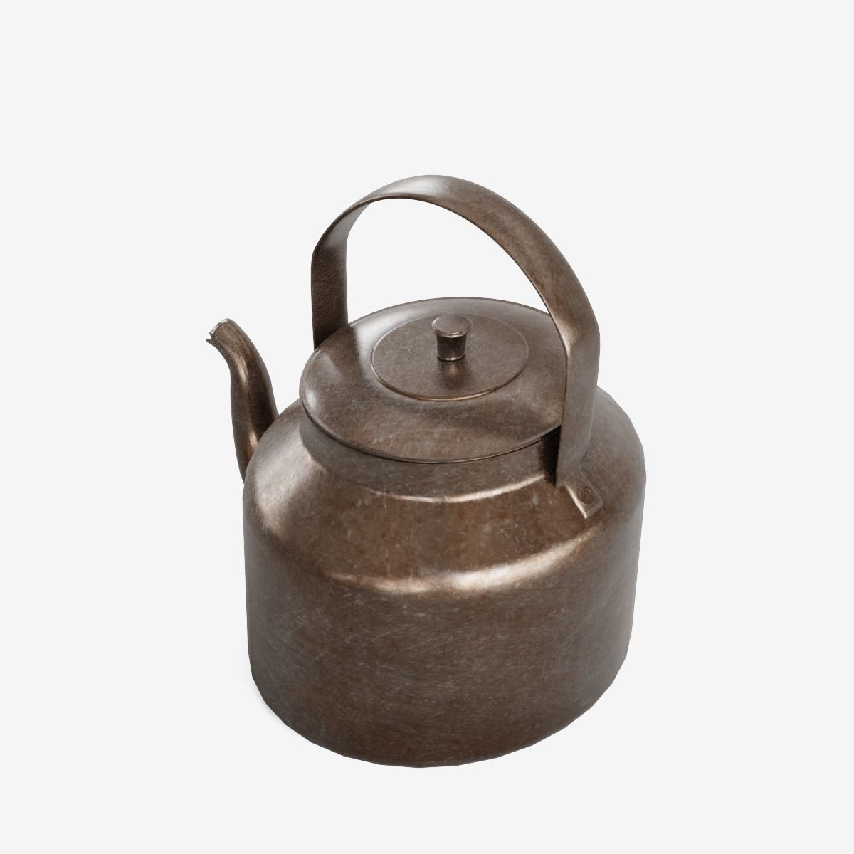 Used Stainless Steel Kettle - High-Poly Game-Ready 3D Model - View 11