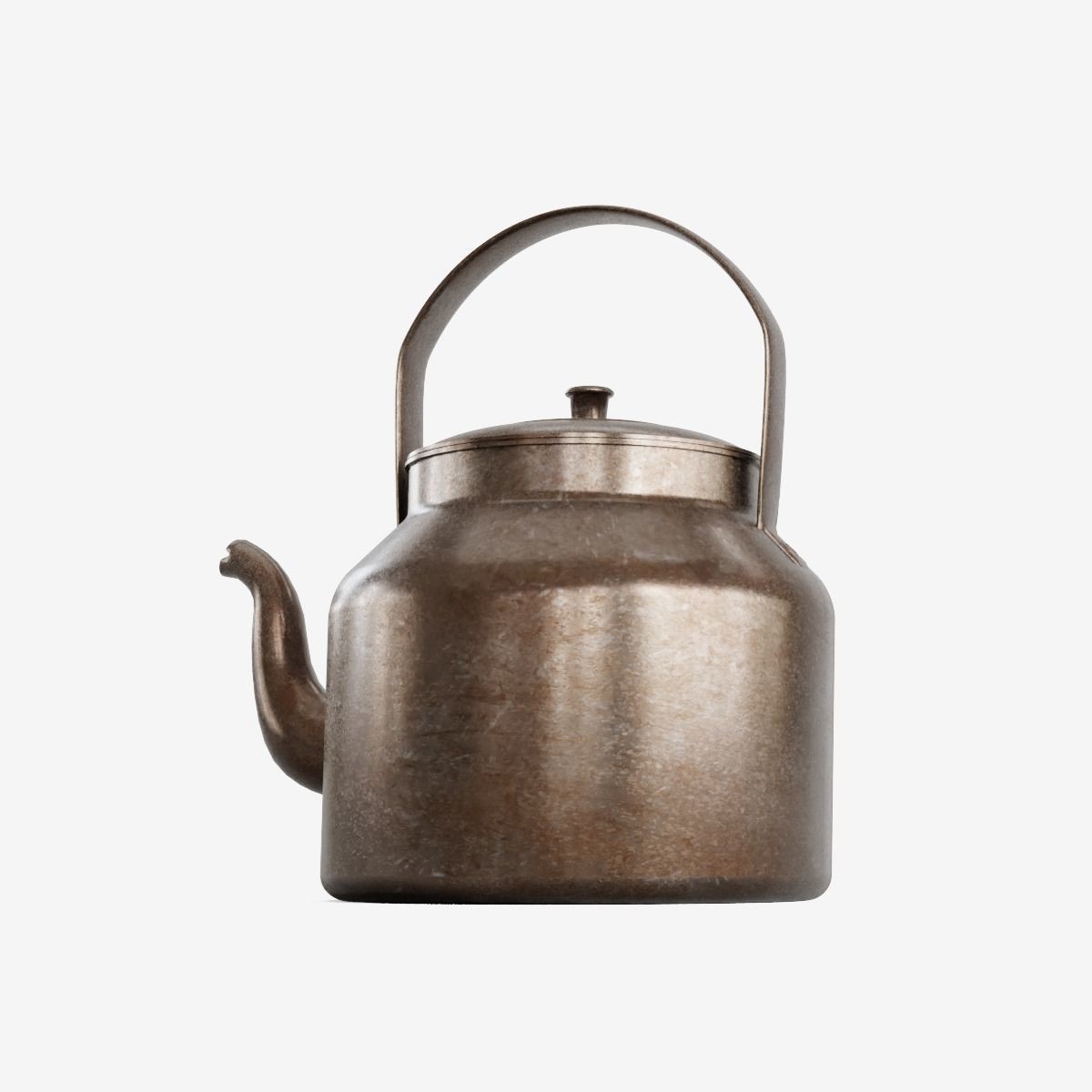 Used Stainless Steel Kettle - High-Poly Game-Ready 3D Model - View 12