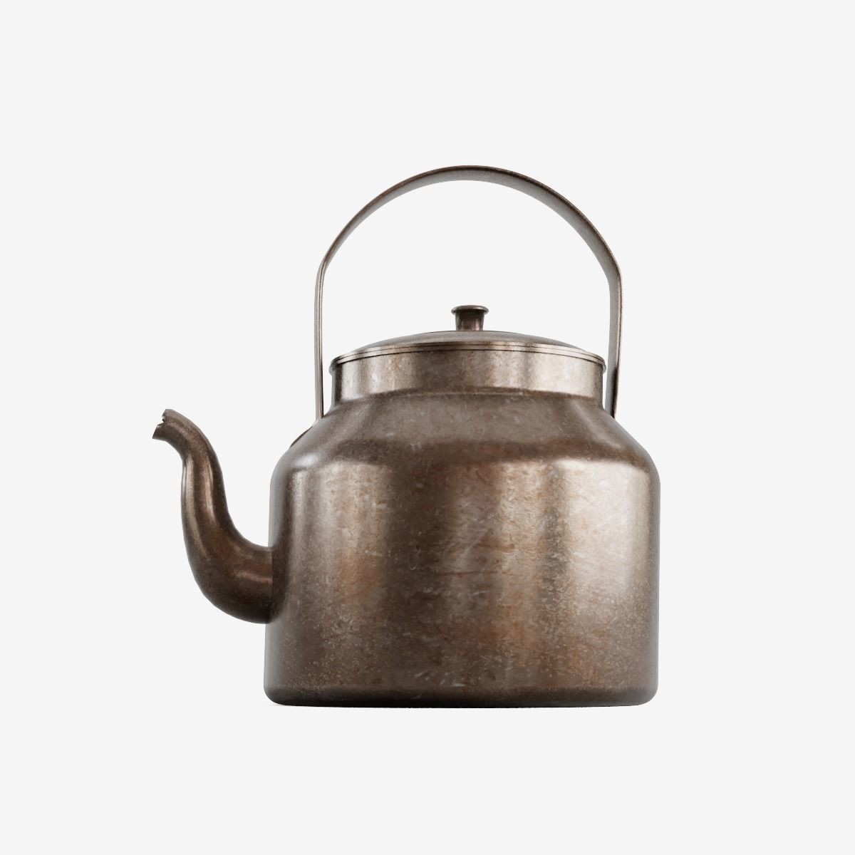 Used Stainless Steel Kettle - High-Poly Game-Ready 3D Model - View 13