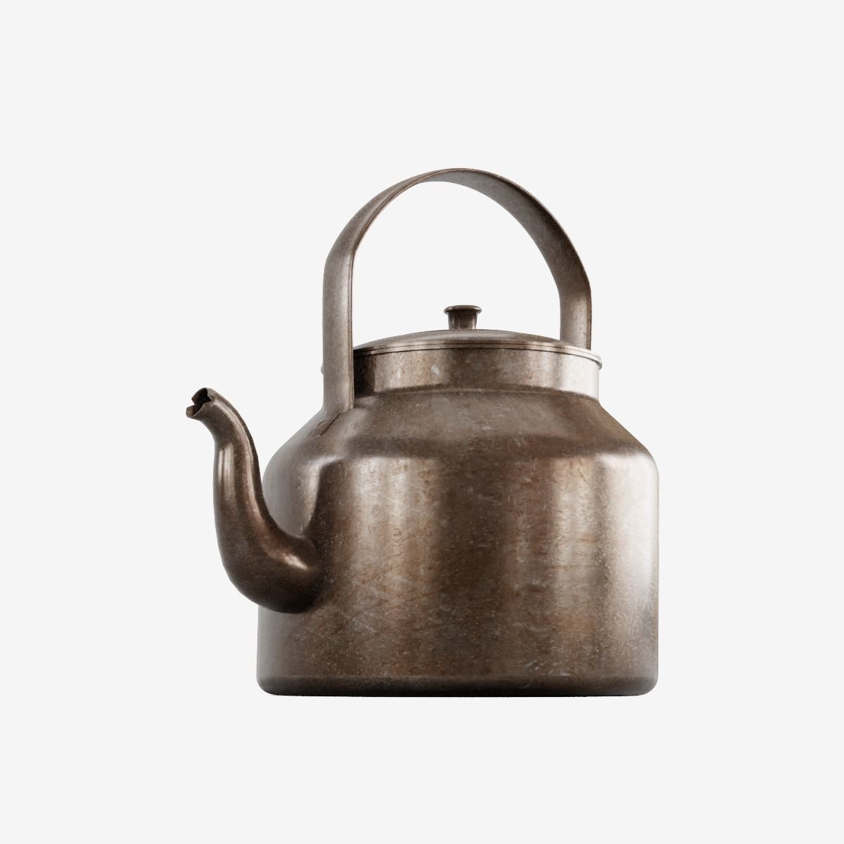 Used Stainless Steel Kettle - High-Poly Game-Ready 3D Model - View 14