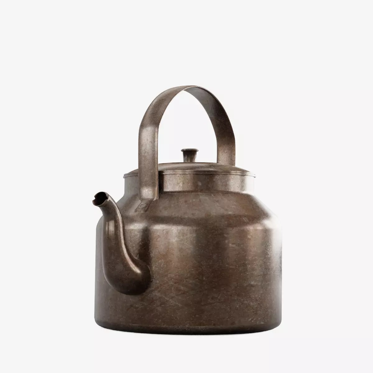 Used Stainless Steel Kettle - High-Poly Game-Ready 3D Model - View 2