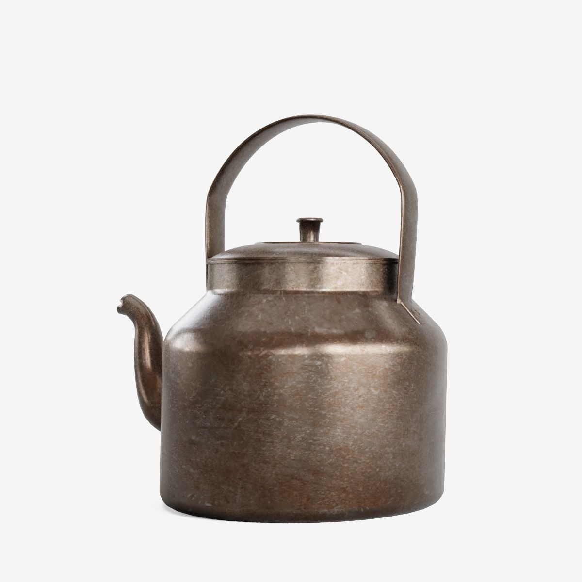 Used Stainless Steel Kettle - High-Poly Game-Ready 3D Model - View 5