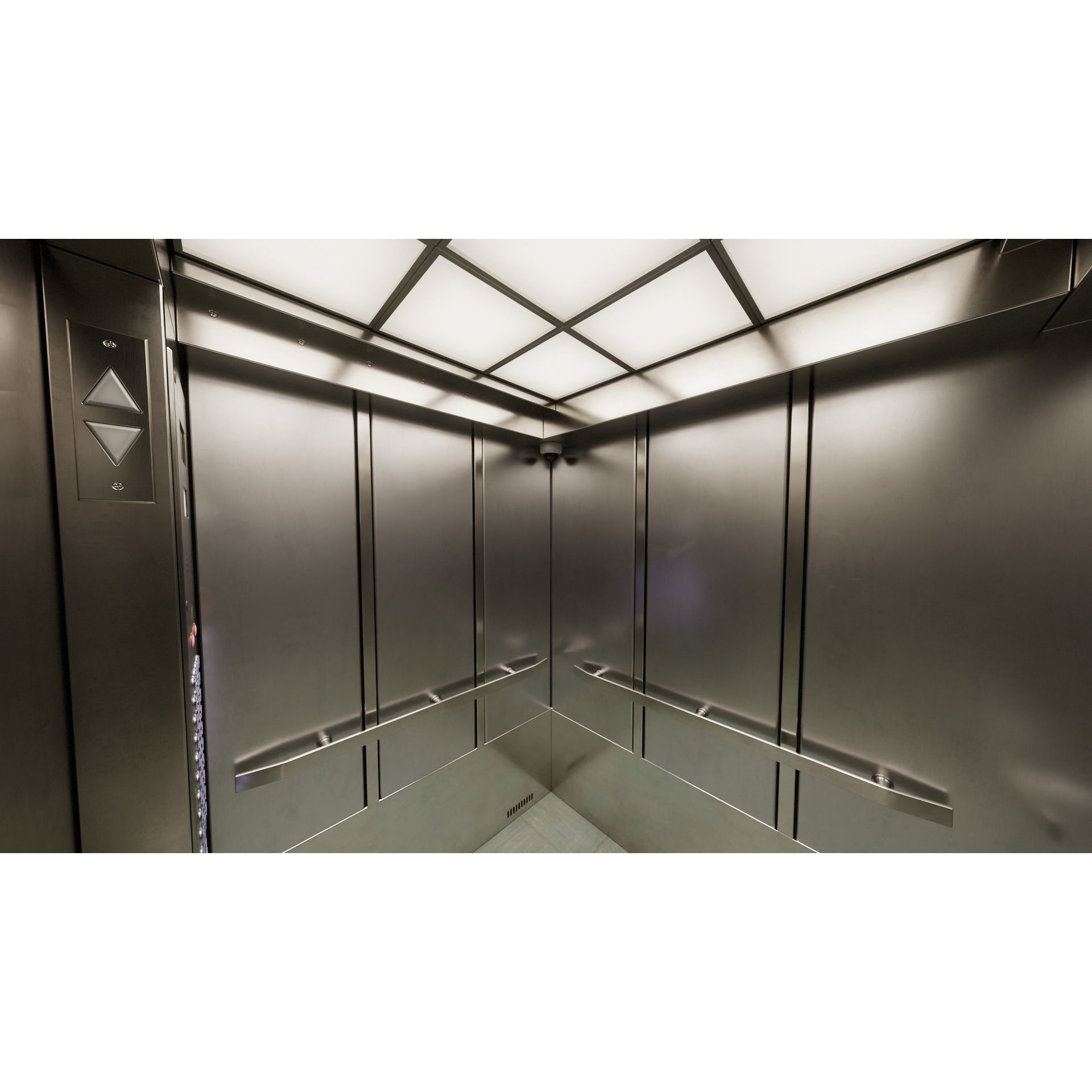 Elevator Cab Interior - Low-Poly Game-Ready 3D Model - View 11