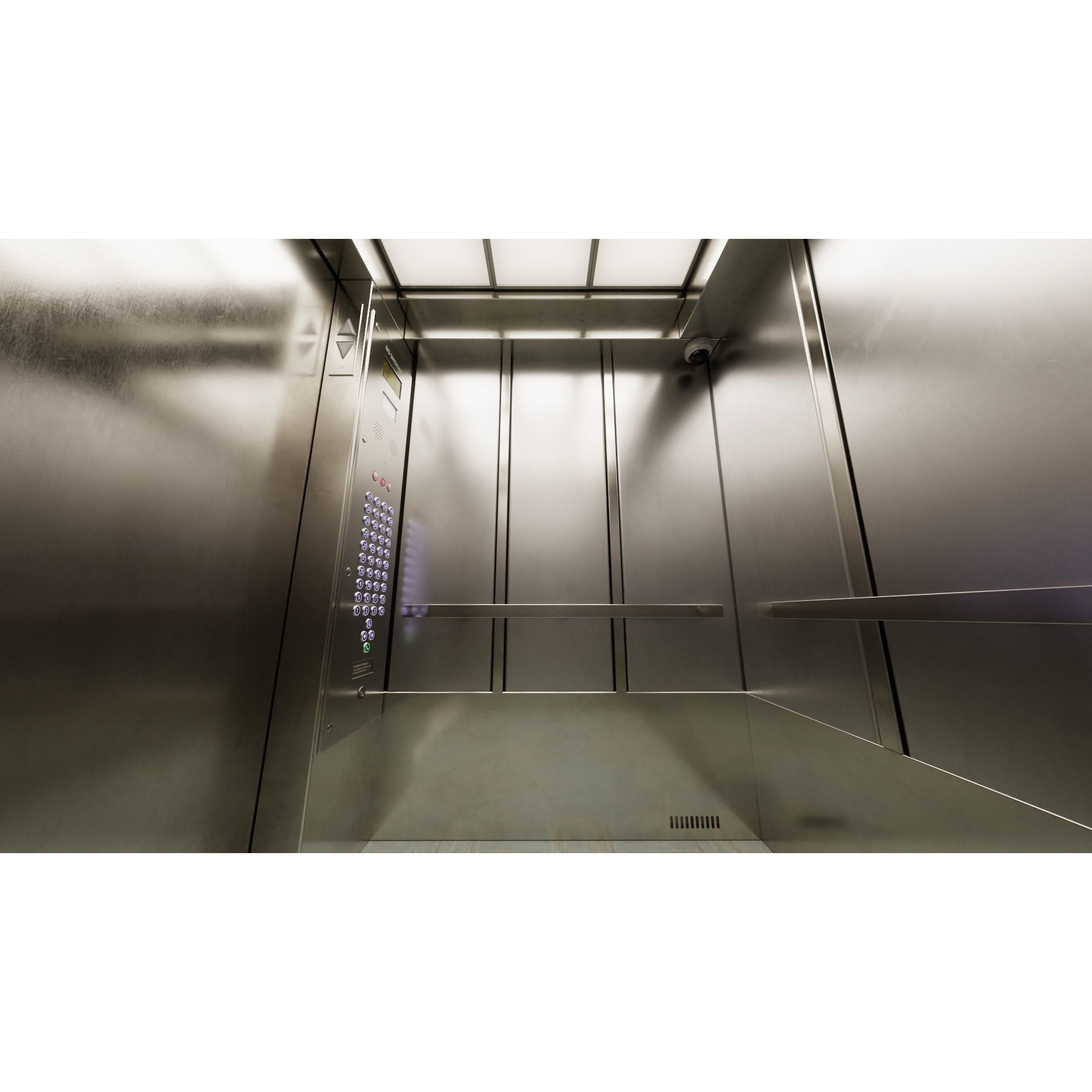 Elevator Cab Interior - Low-Poly Game-Ready 3D Model - View 12