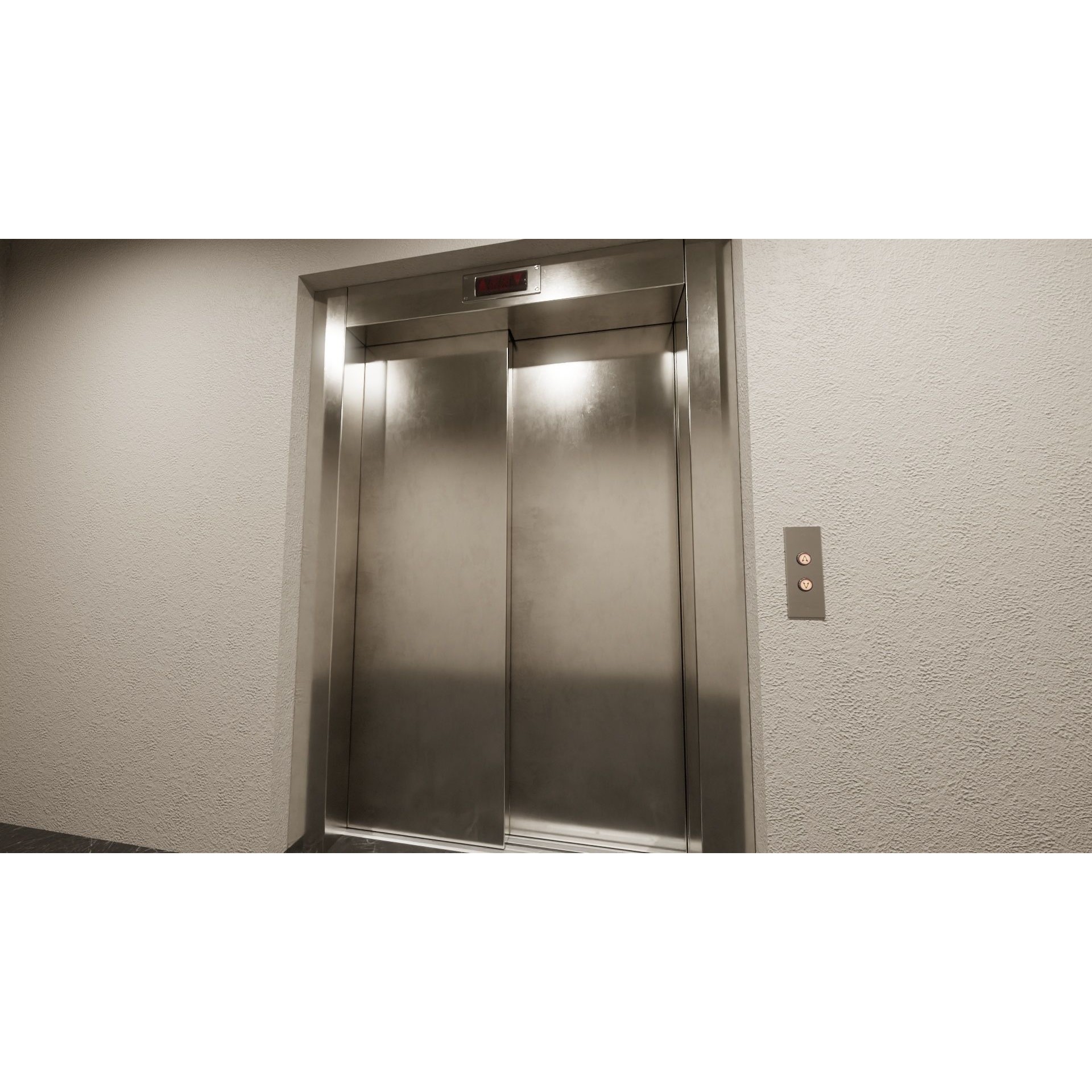 Elevator Cab Interior - Low-Poly Game-Ready 3D Model - View 17